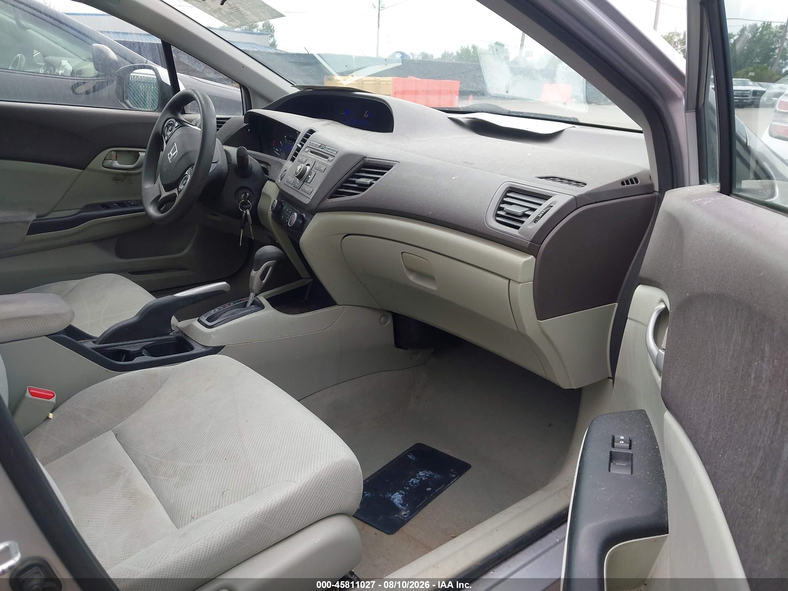 2012 Honda Civic Lx Silver vin: 19XFB2F59CE032816