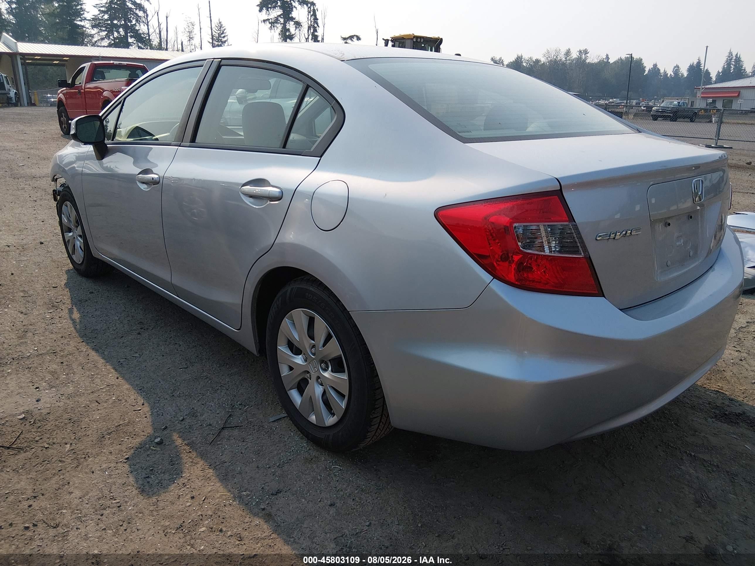 2012 Honda Civic Lx Silver vin: 19XFB2F59CE043685
