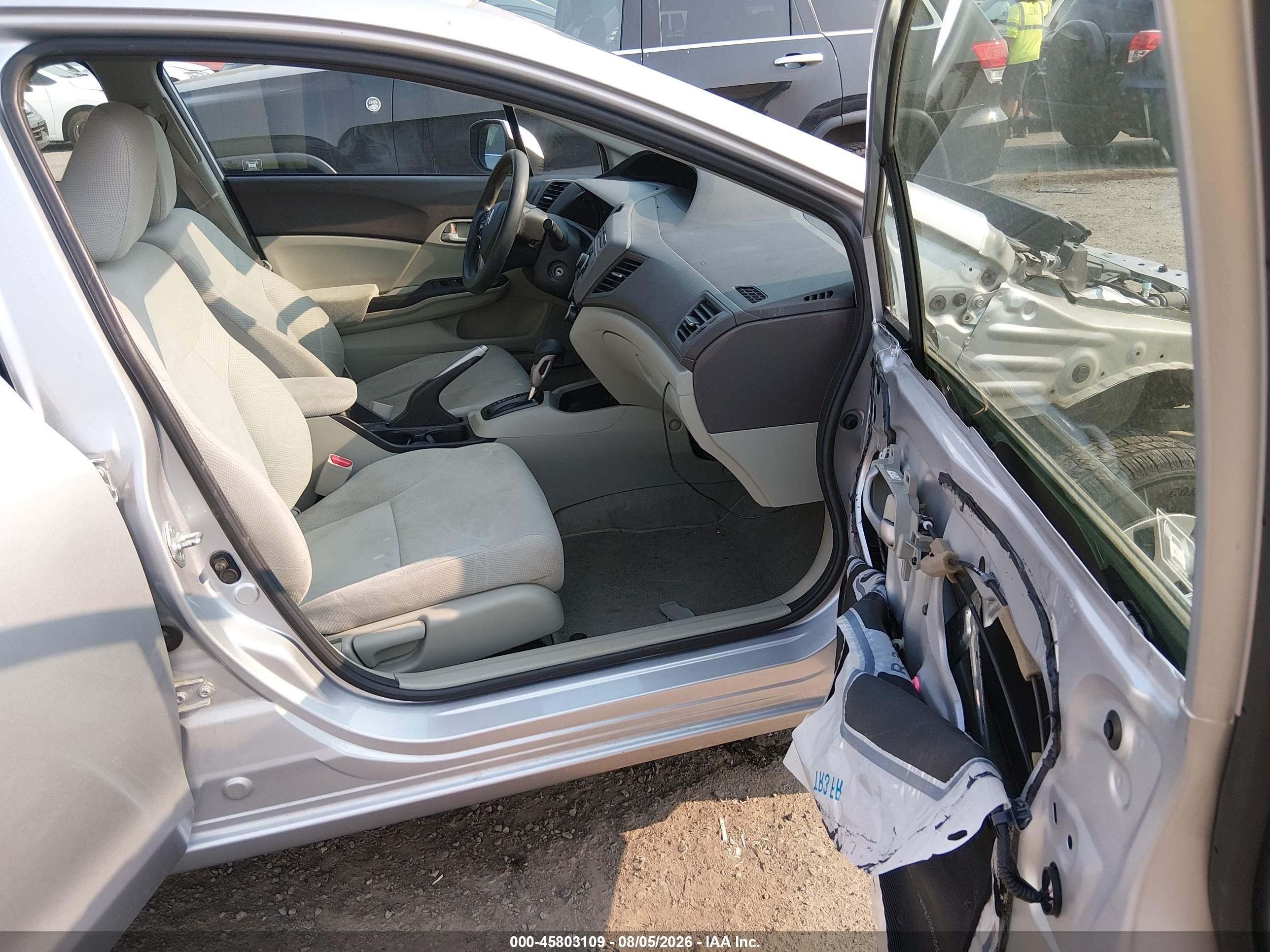 2012 Honda Civic Lx Silver vin: 19XFB2F59CE043685