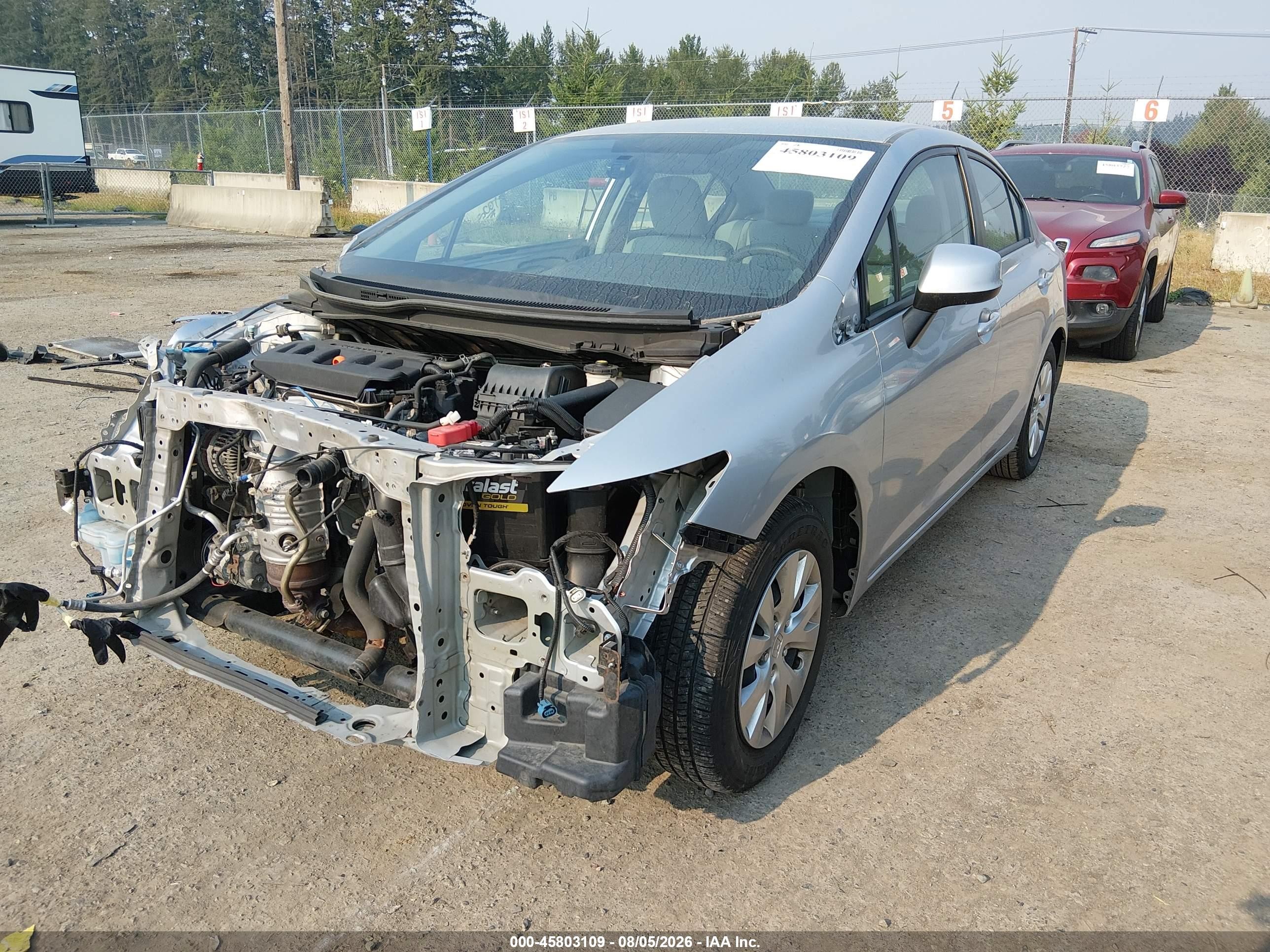 2012 Honda Civic Lx Silver vin: 19XFB2F59CE043685