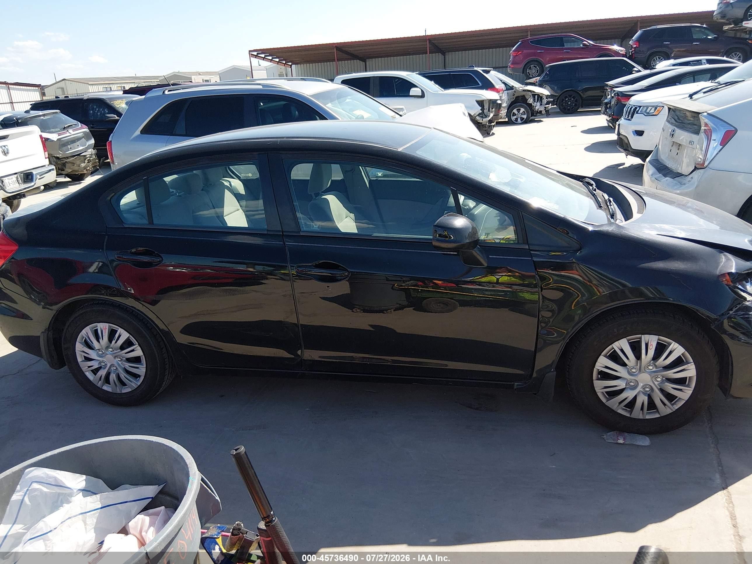 2012 Honda Civic Lx Black vin: 19XFB2F59CE044383
