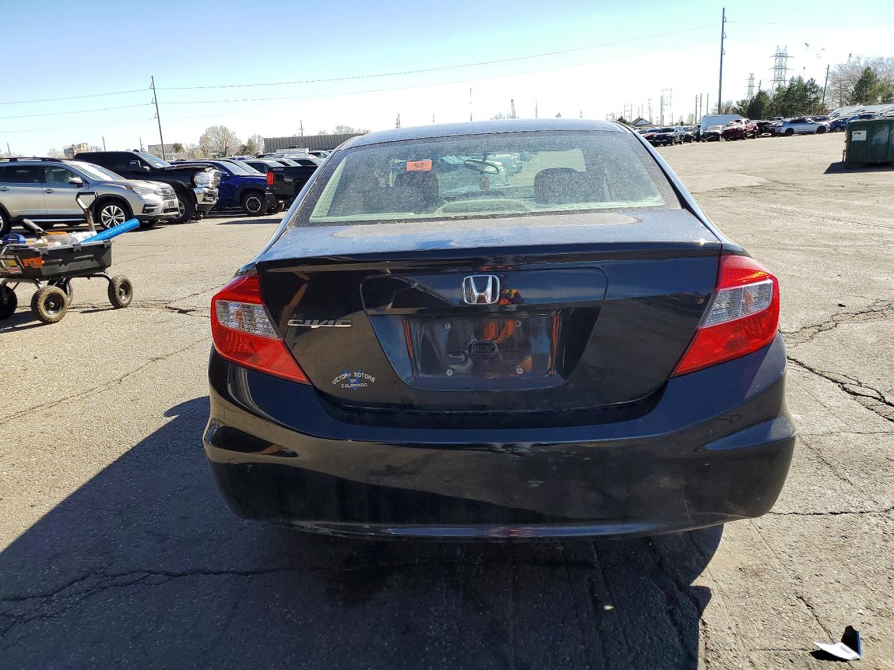 2012 Honda Civic Lx Black vin: 19XFB2F59CE048658