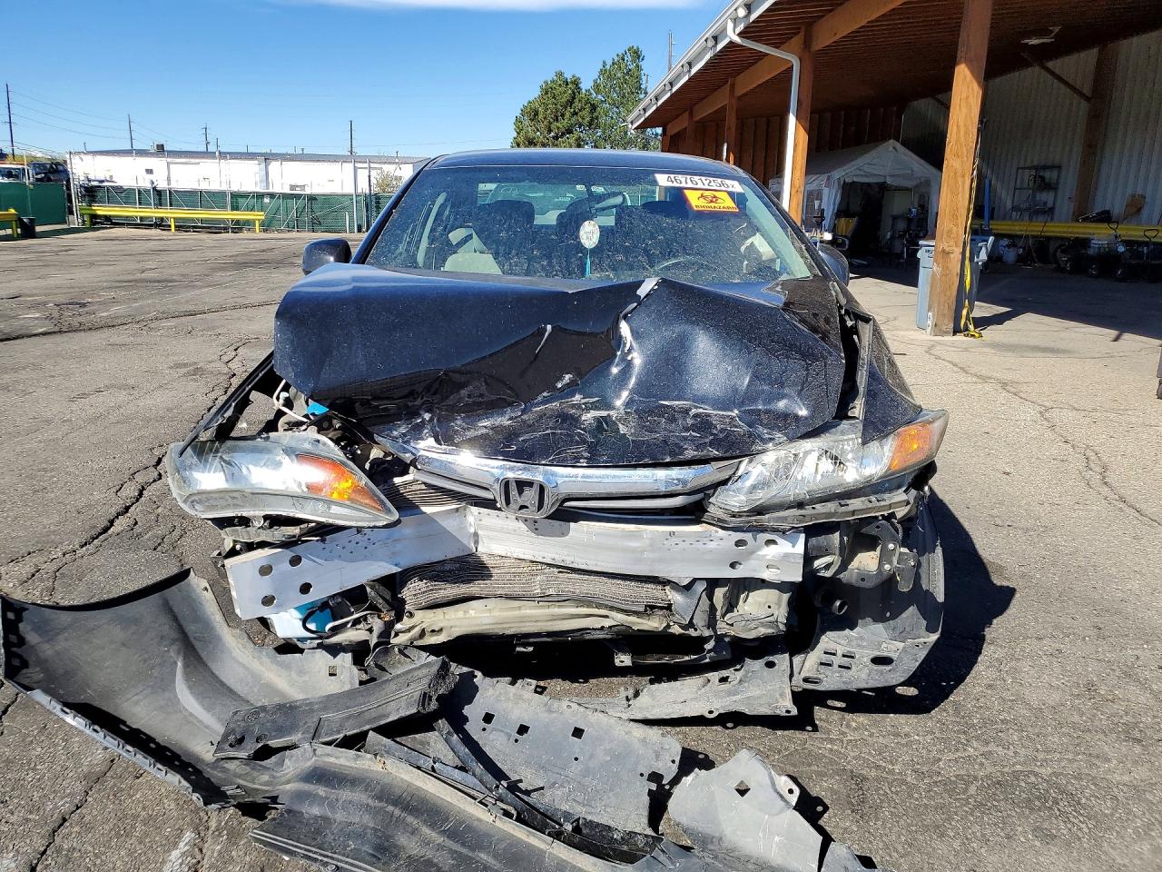 2012 Honda Civic Lx Black vin: 19XFB2F59CE048658