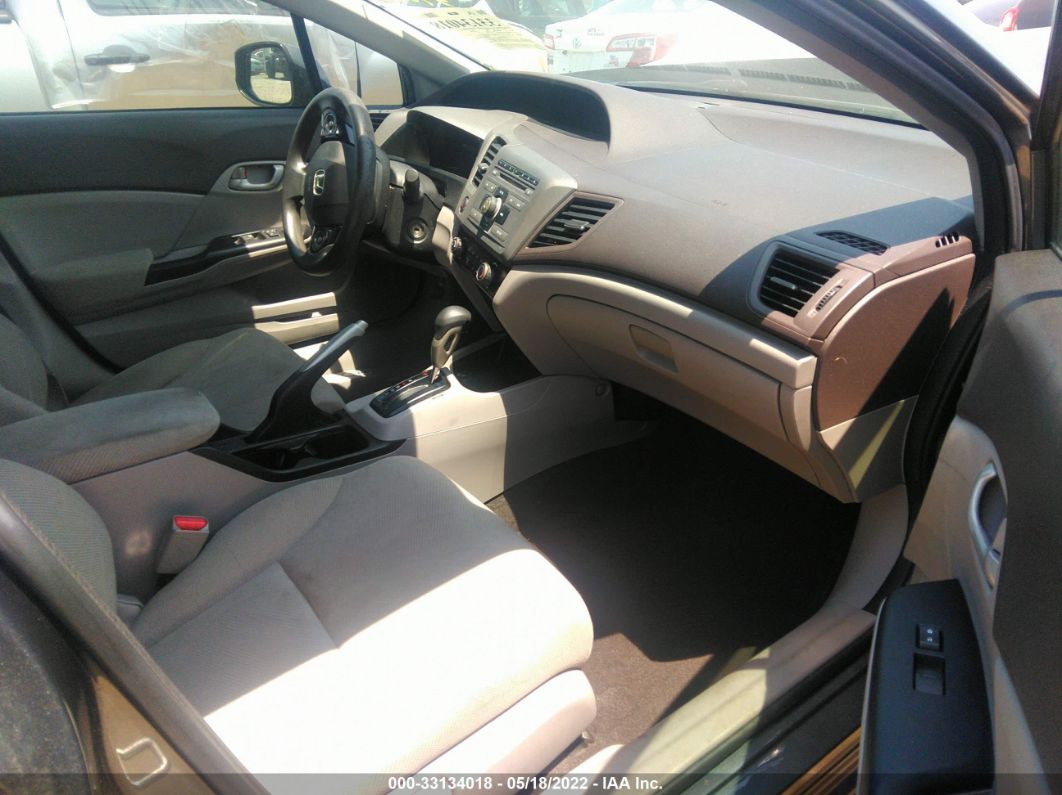 2012 Honda Civic Sdn Lx Gray vin: 19XFB2F59CE055867