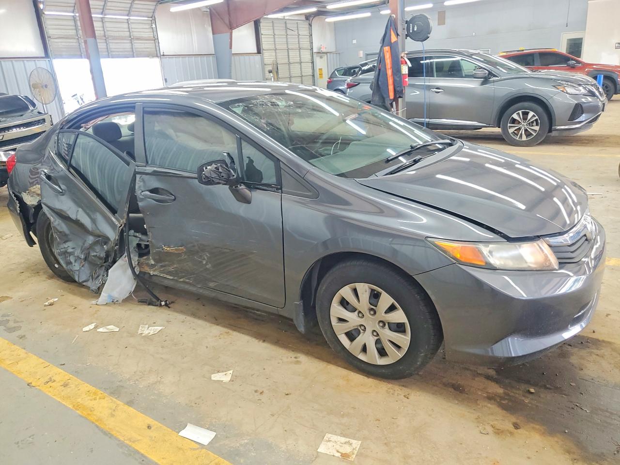 2012 Honda Civic Lx Charcoal vin: 19XFB2F59CE055867