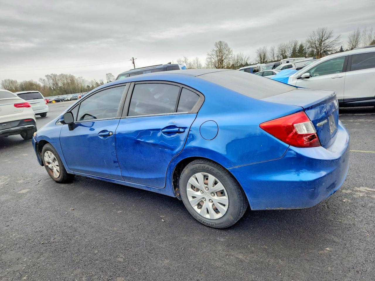 2012 Honda Civic Lx Blue vin: 19XFB2F59CE060762