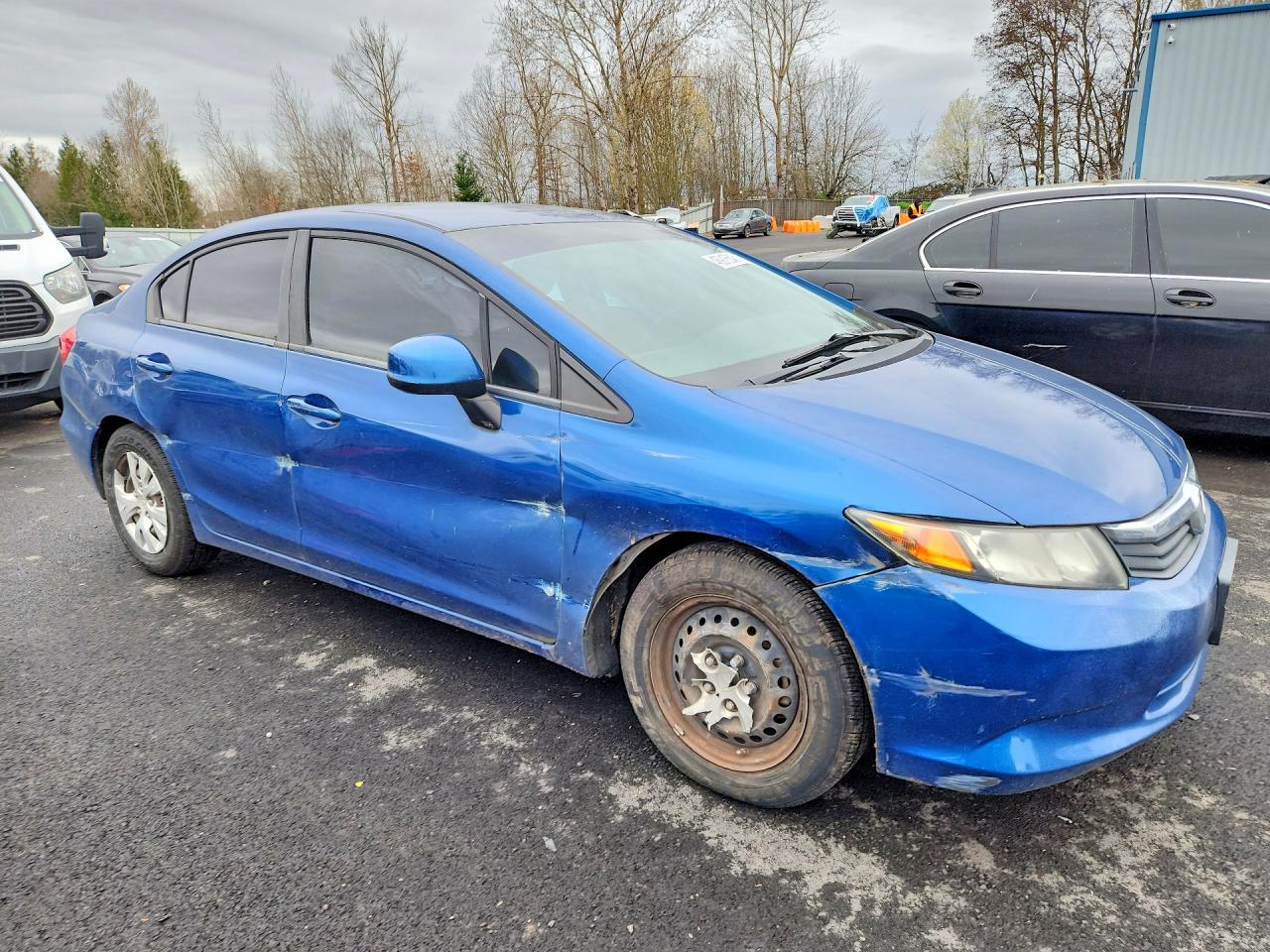 2012 Honda Civic Lx Blue vin: 19XFB2F59CE060762