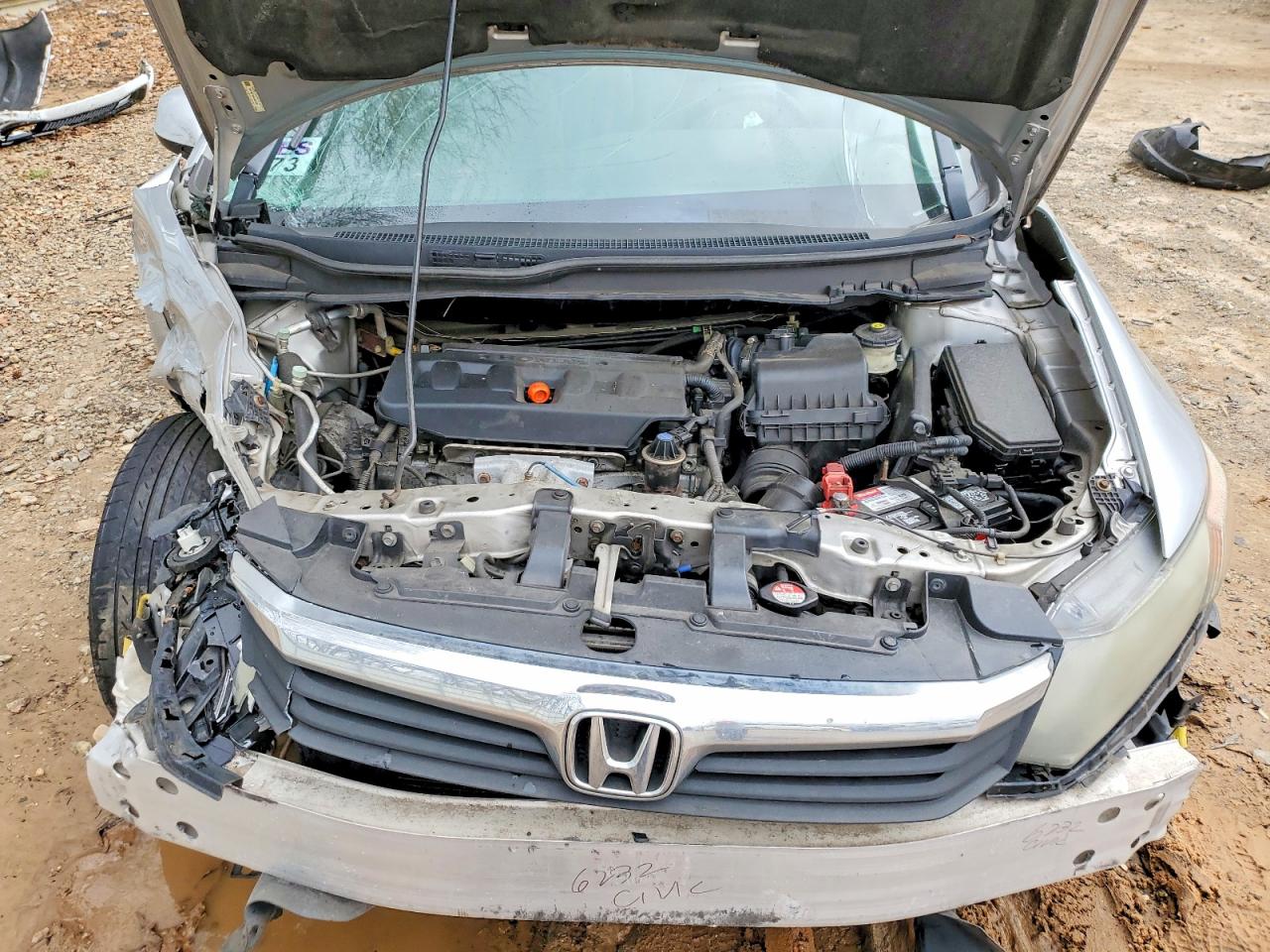 2012 Honda Civic Lx Silver vin: 19XFB2F59CE061524