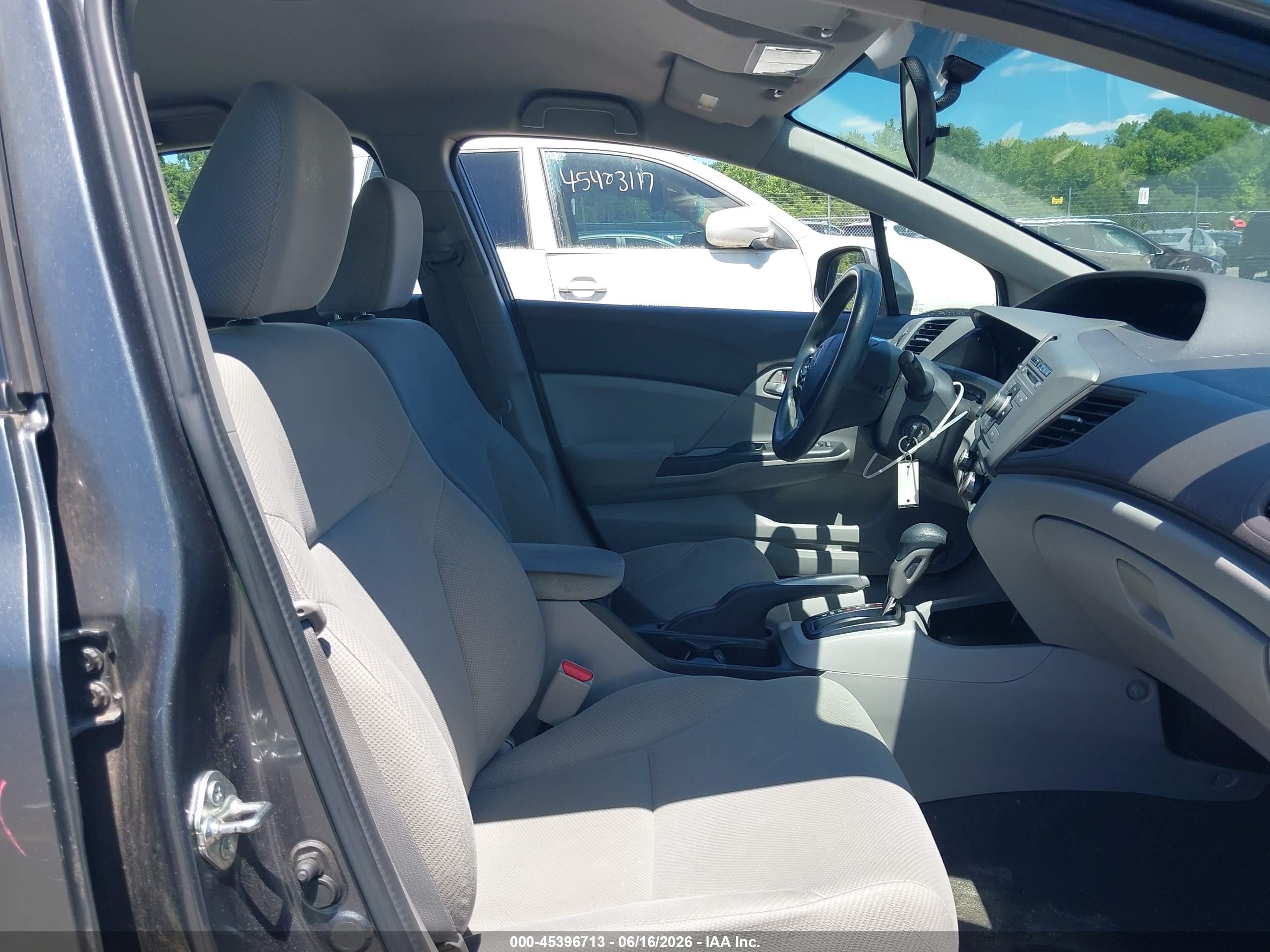 2012 Honda Civic Lx Gray vin: 19XFB2F59CE063919