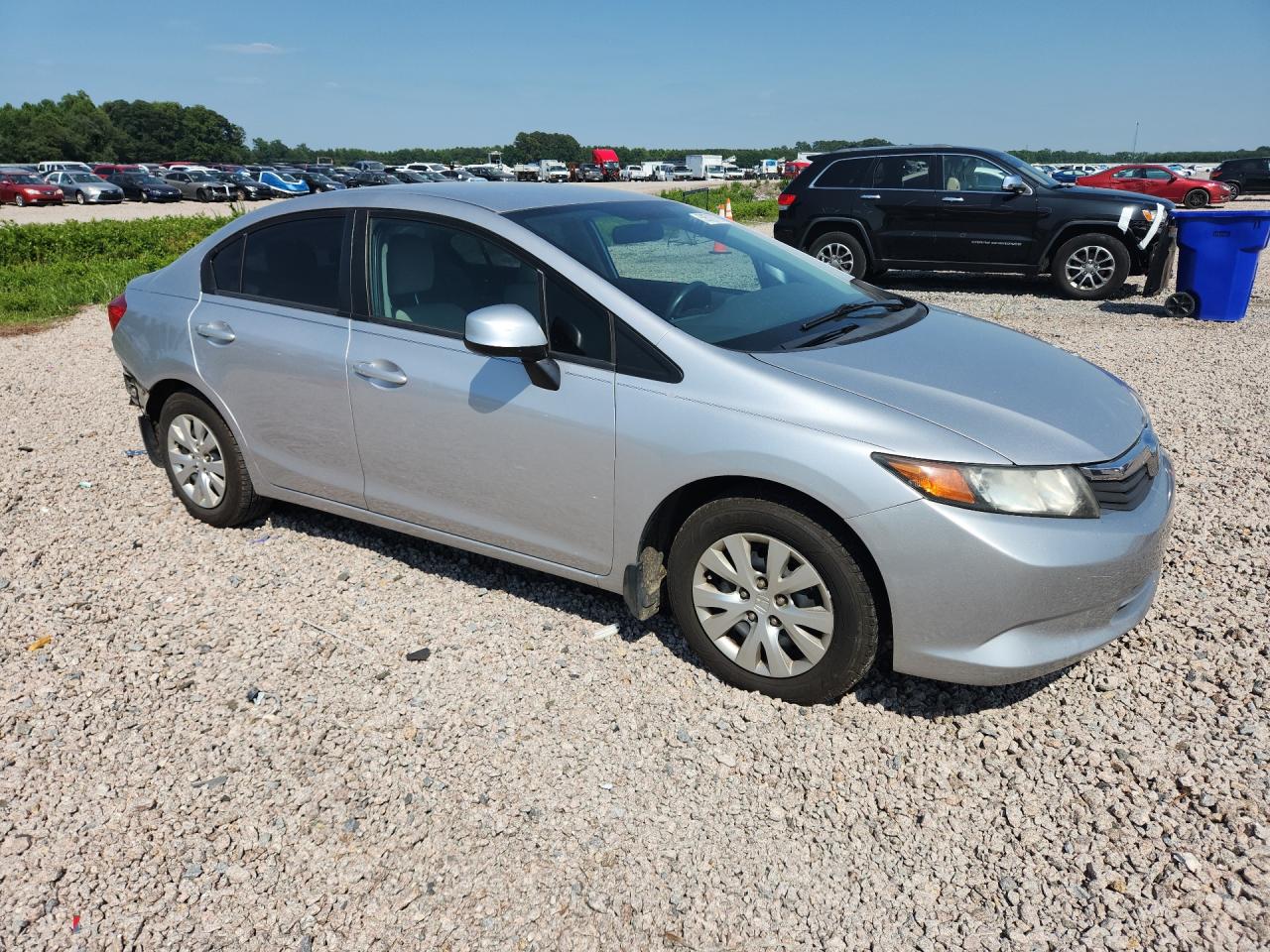 2012 Honda Civic Lx Silver vin: 19XFB2F59CE064004
