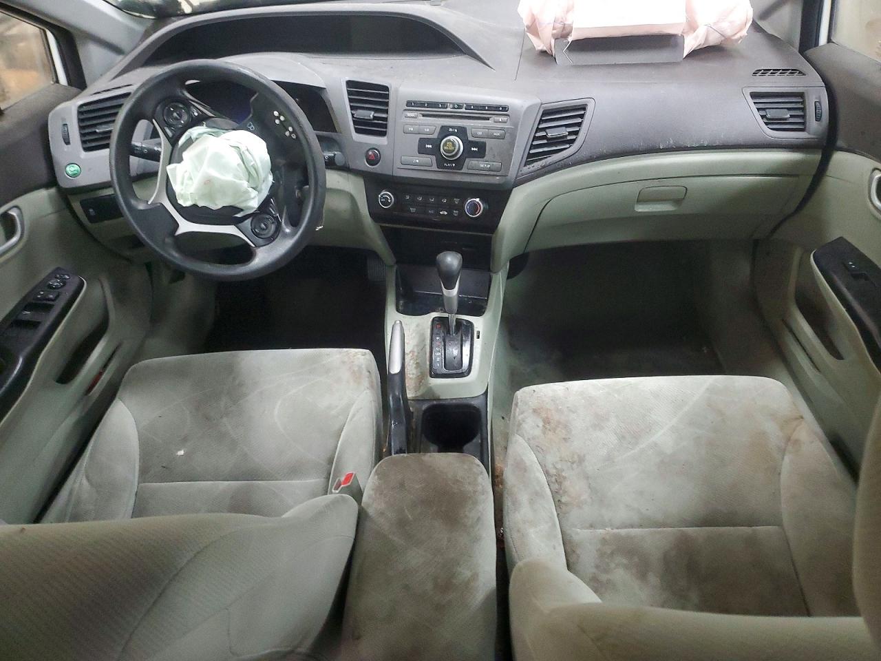 2012 Honda Civic Lx White vin: 19XFB2F59CE069249