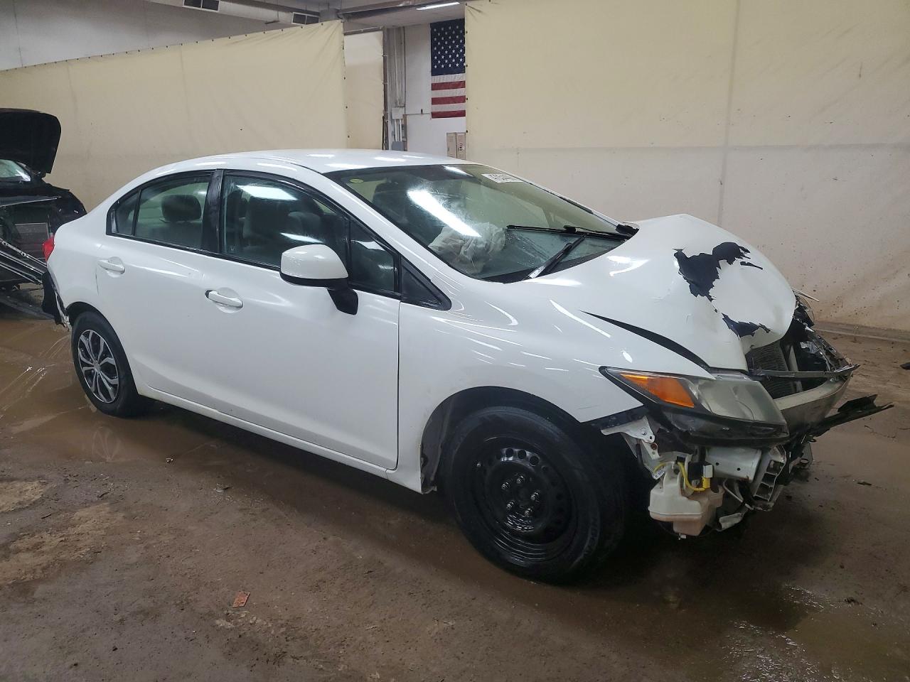 2012 Honda Civic Lx White vin: 19XFB2F59CE069249