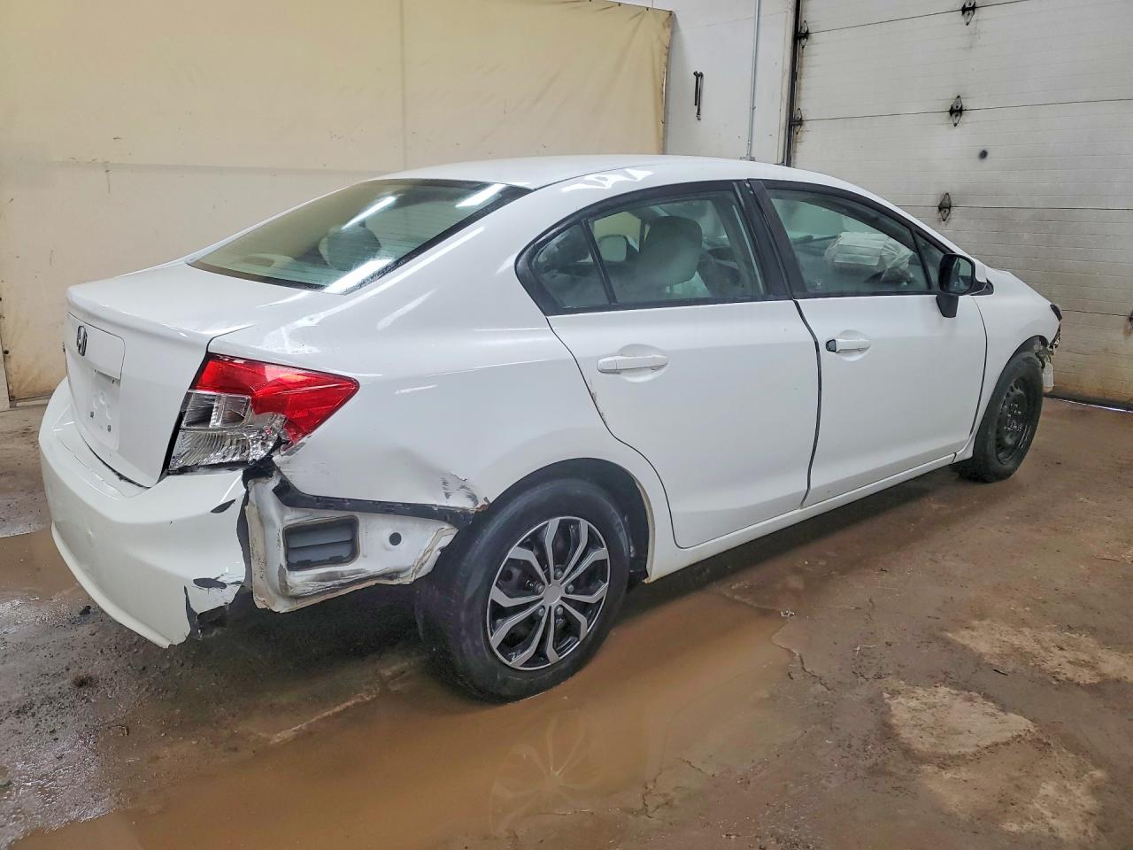 2012 Honda Civic Lx White vin: 19XFB2F59CE069249