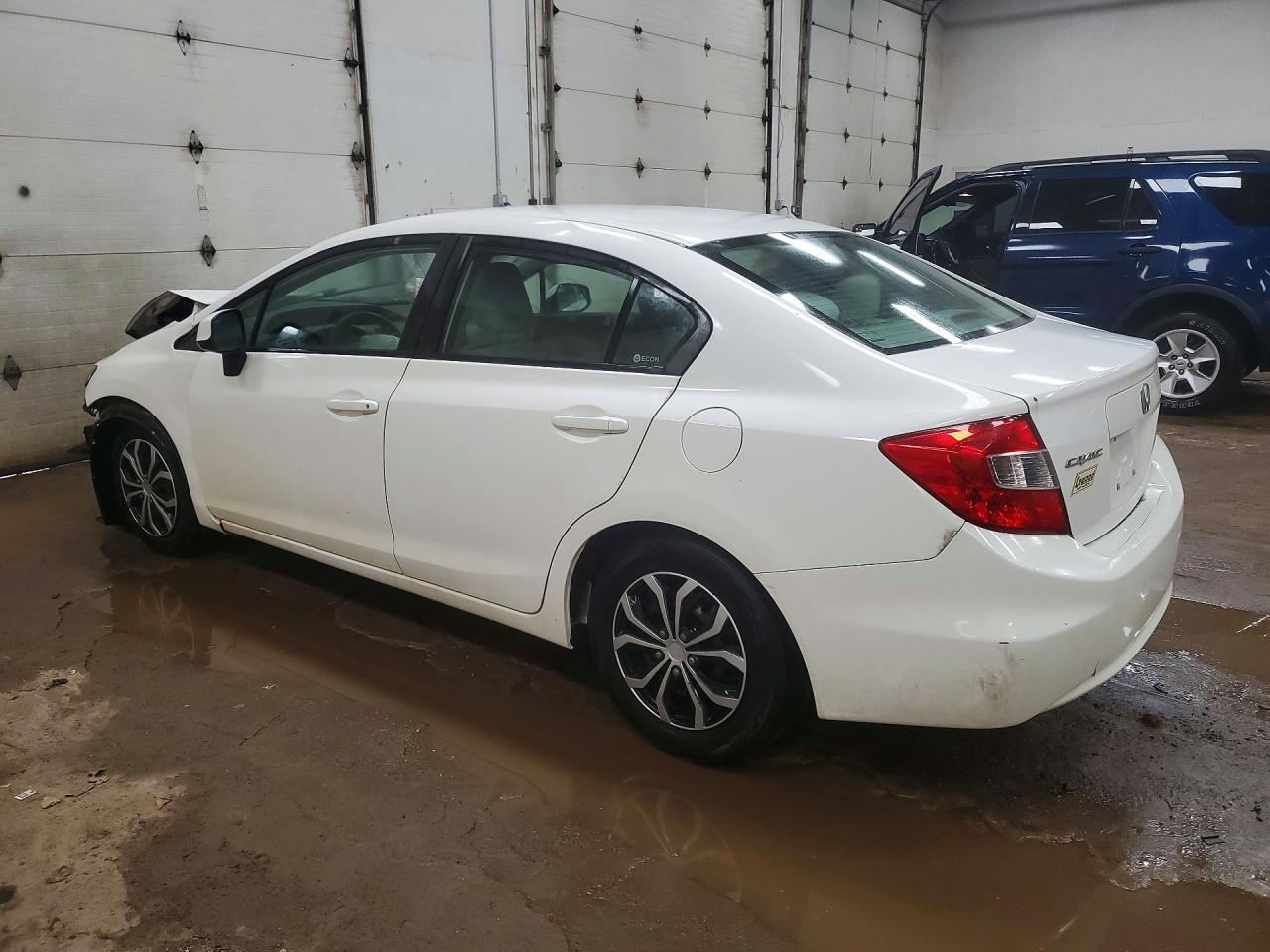2012 Honda Civic Lx White vin: 19XFB2F59CE069249