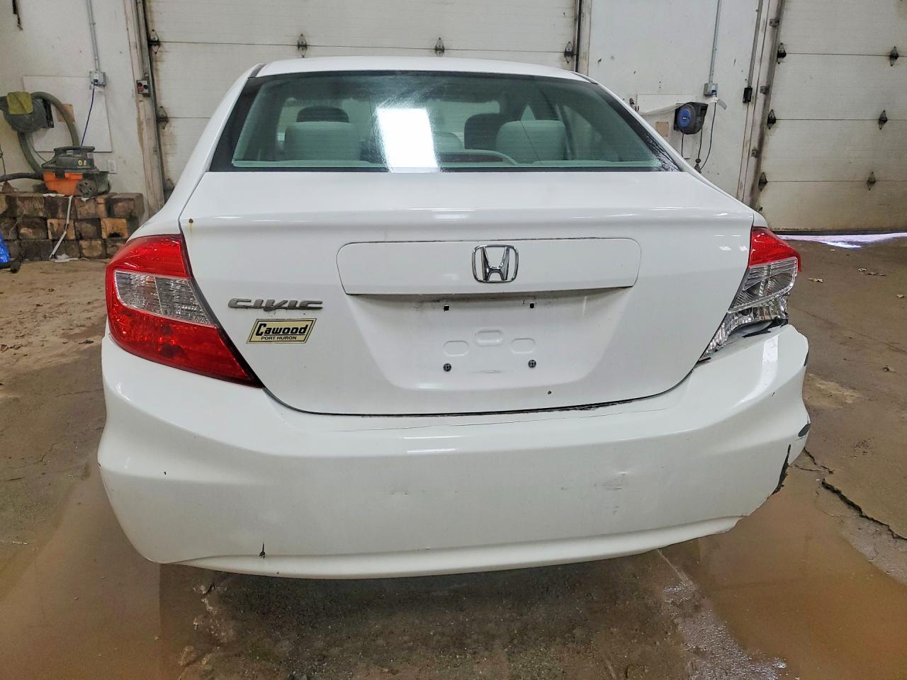 2012 Honda Civic Lx White vin: 19XFB2F59CE069249