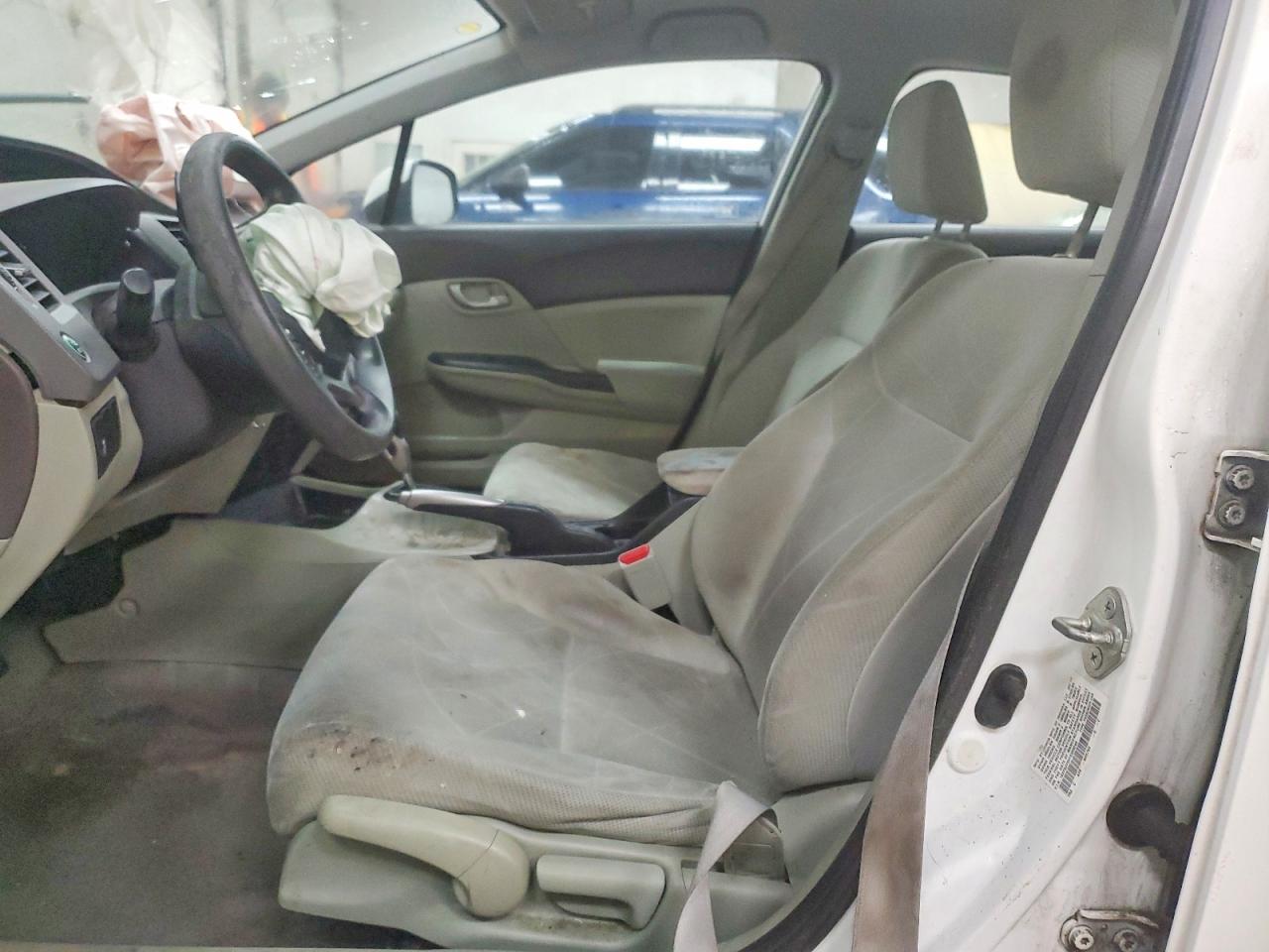 2012 Honda Civic Lx White vin: 19XFB2F59CE069249
