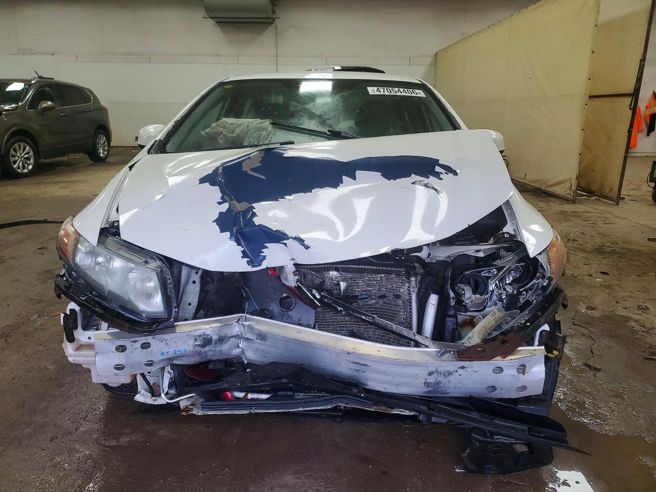 2012 Honda Civic Lx White vin: 19XFB2F59CE069249