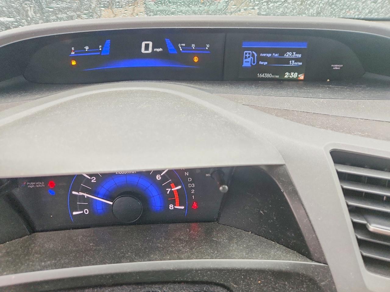2012 Honda Civic Lx Black vin: 19XFB2F59CE069672