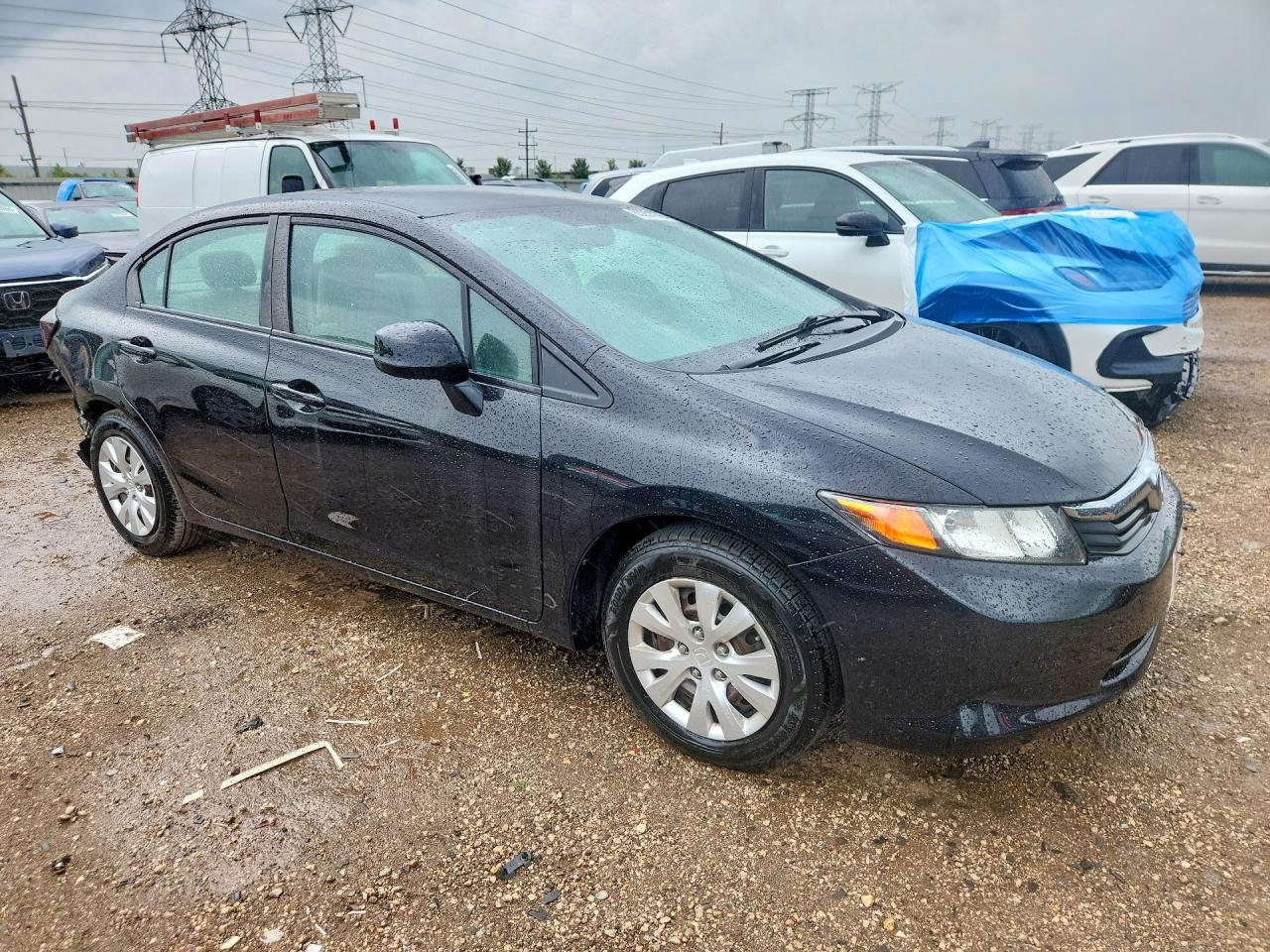 2012 Honda Civic Lx Black vin: 19XFB2F59CE069672