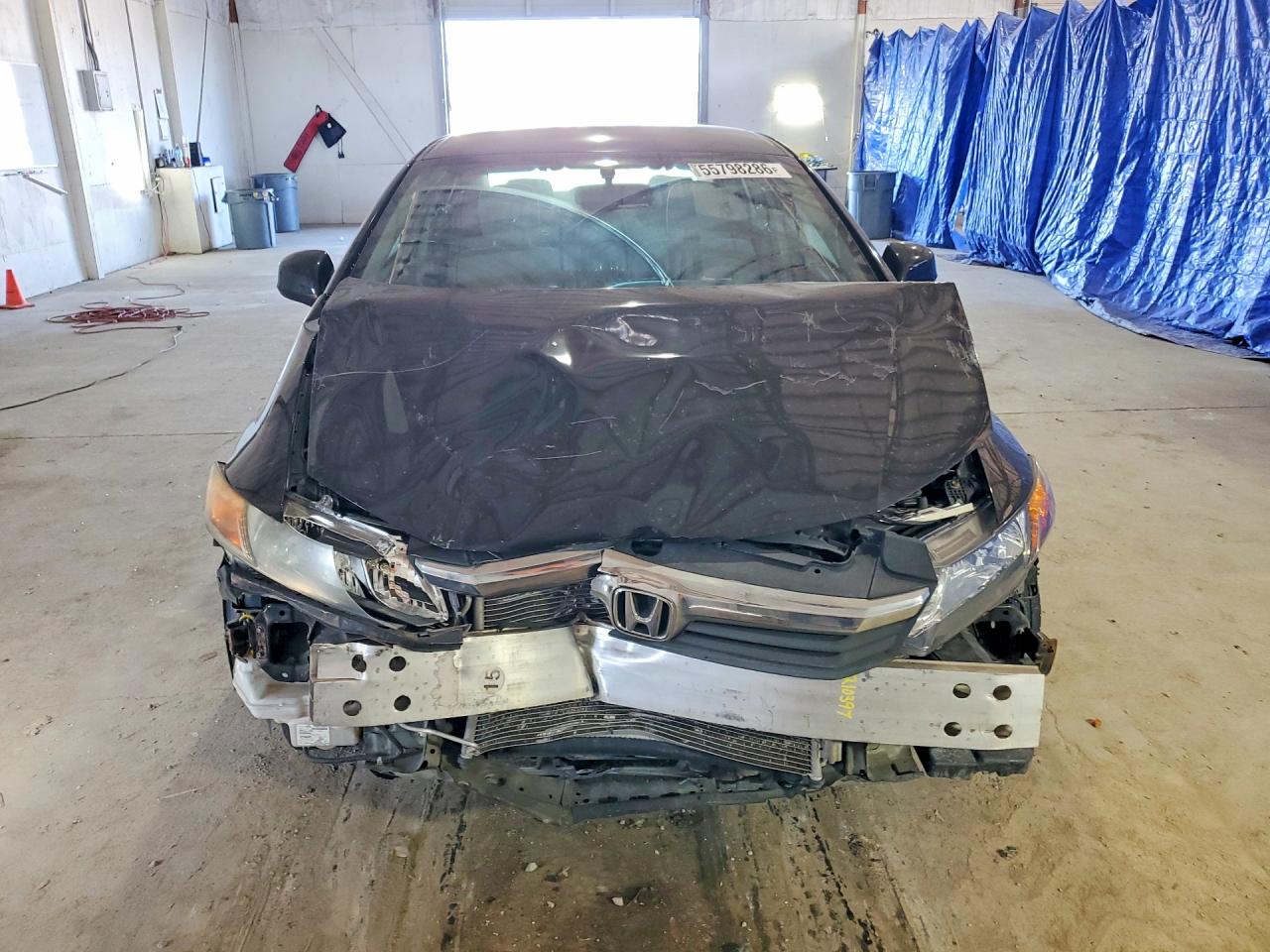 2012 Honda Civic Lx Black vin: 19XFB2F59CE071485