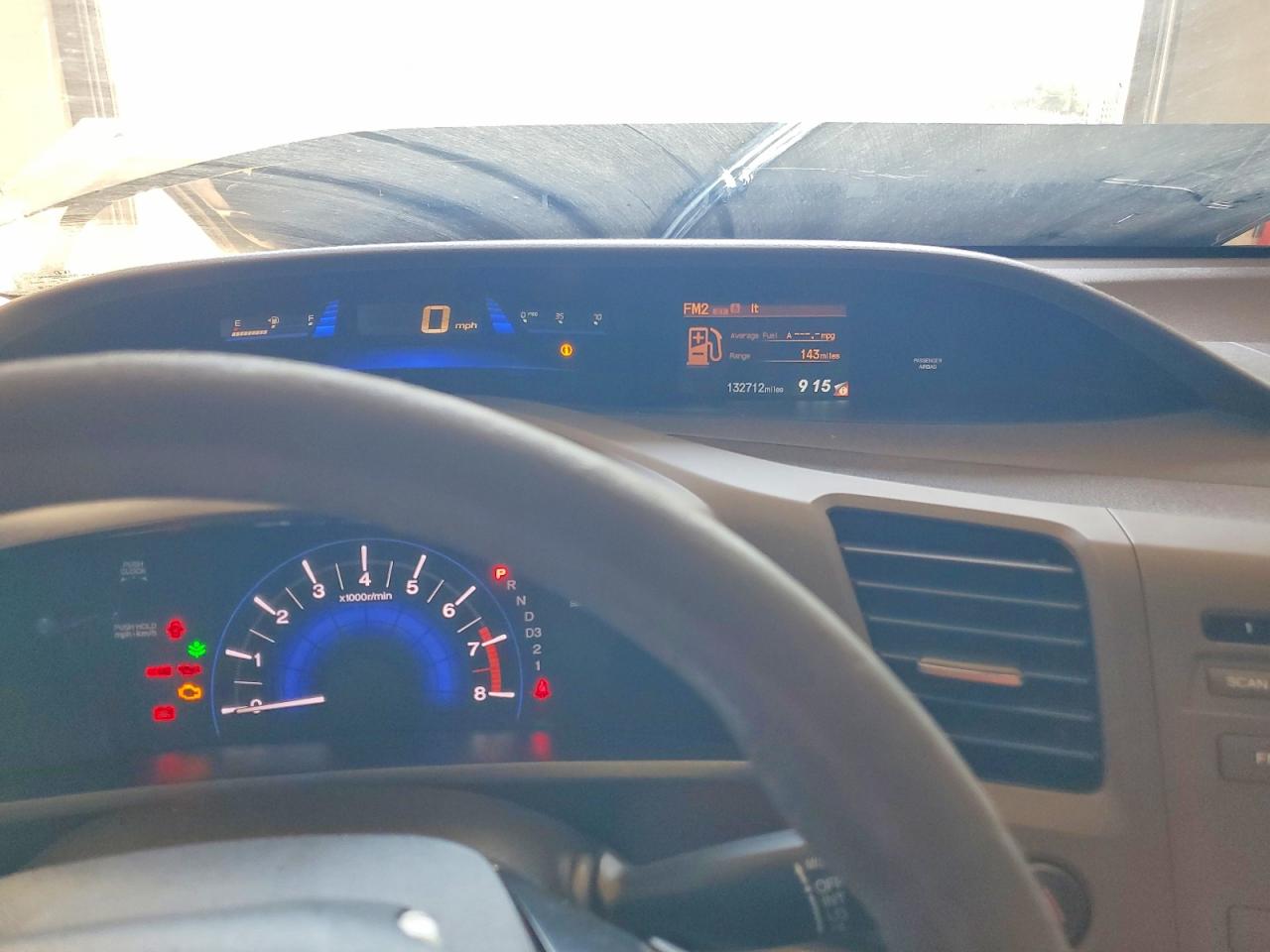 2012 Honda Civic Lx Black vin: 19XFB2F59CE071485