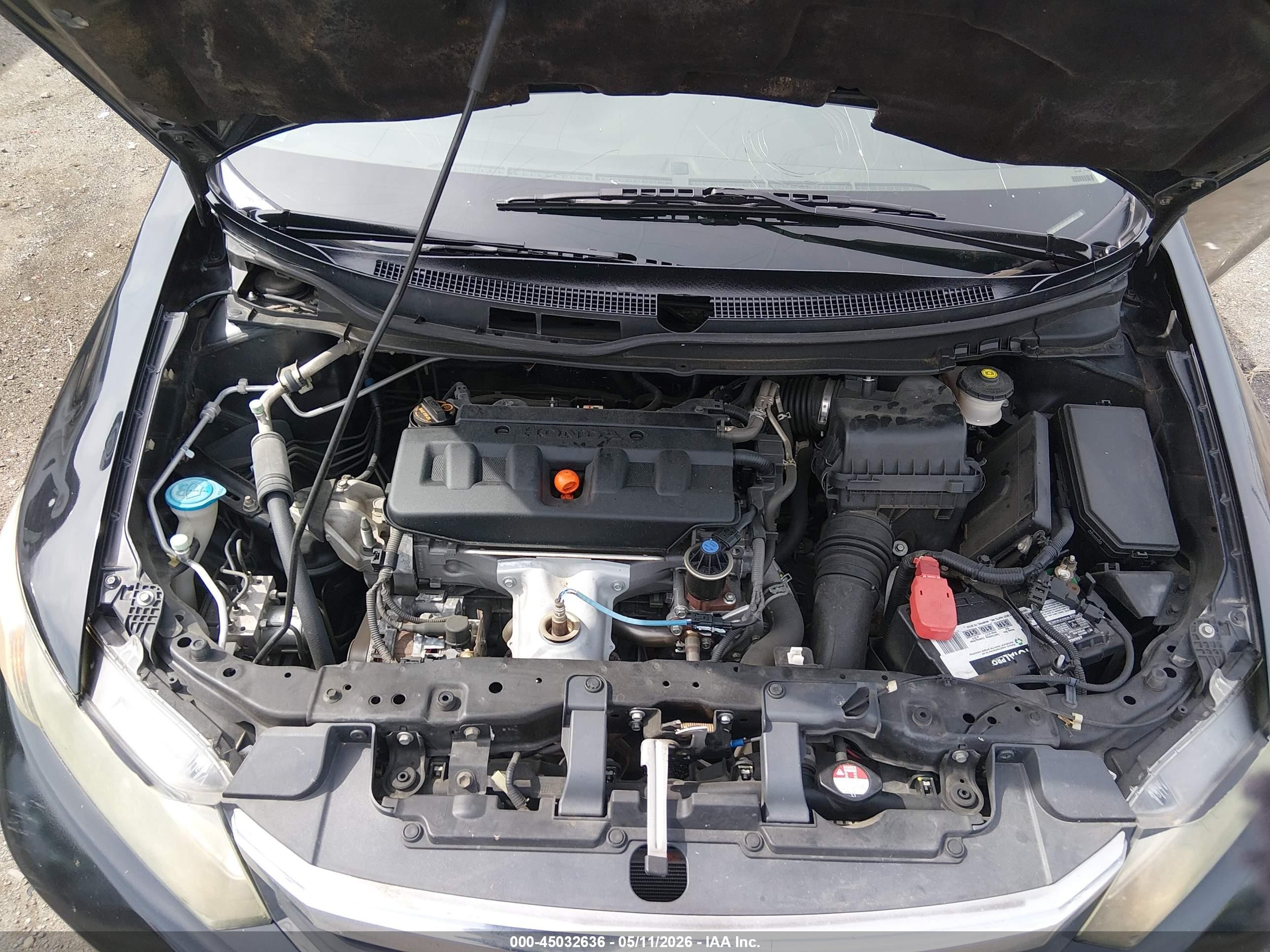 2012 Honda Civic Lx Черный vin: 19XFB2F59CE072863