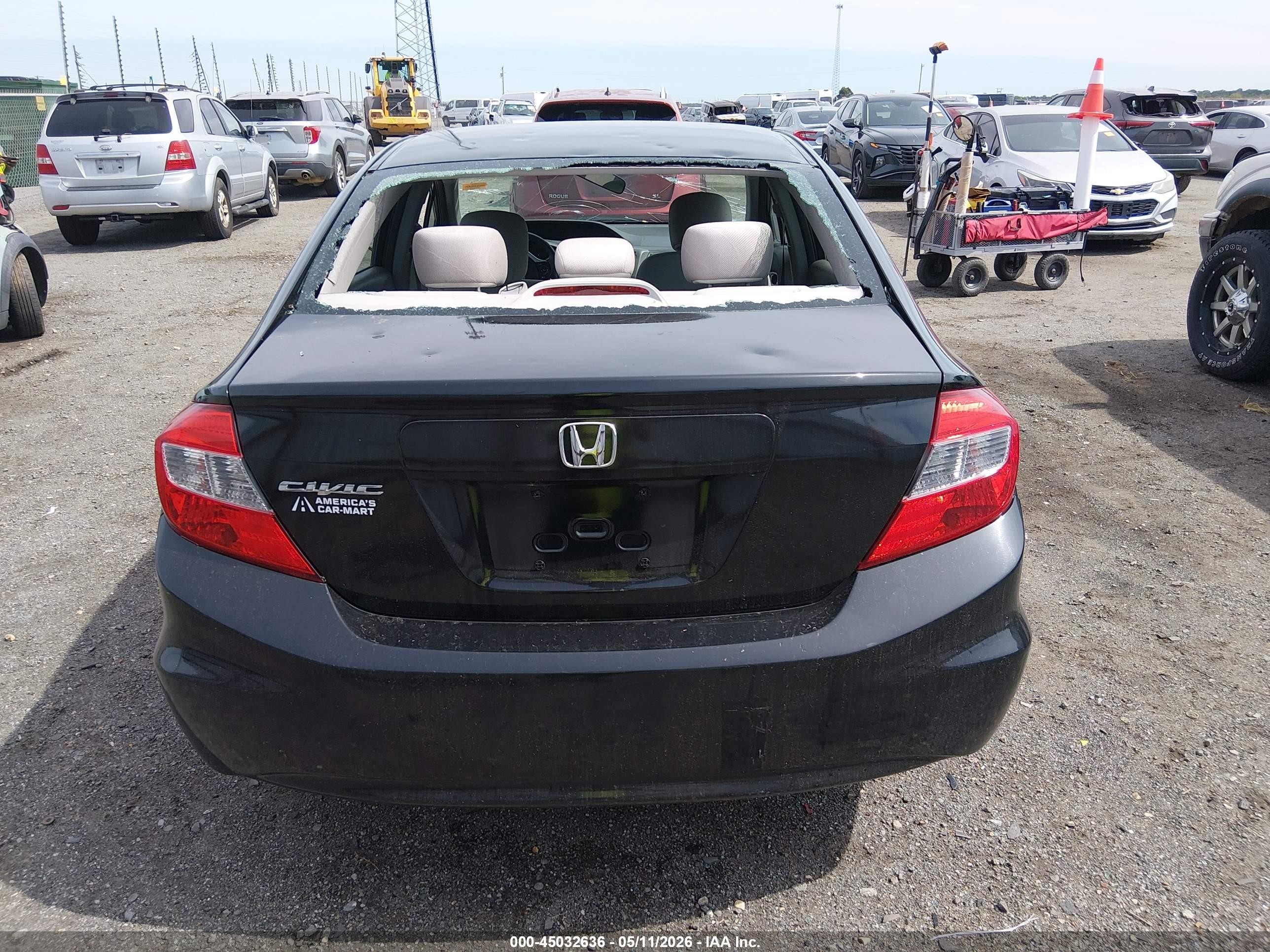 2012 Honda Civic Lx Черный vin: 19XFB2F59CE072863
