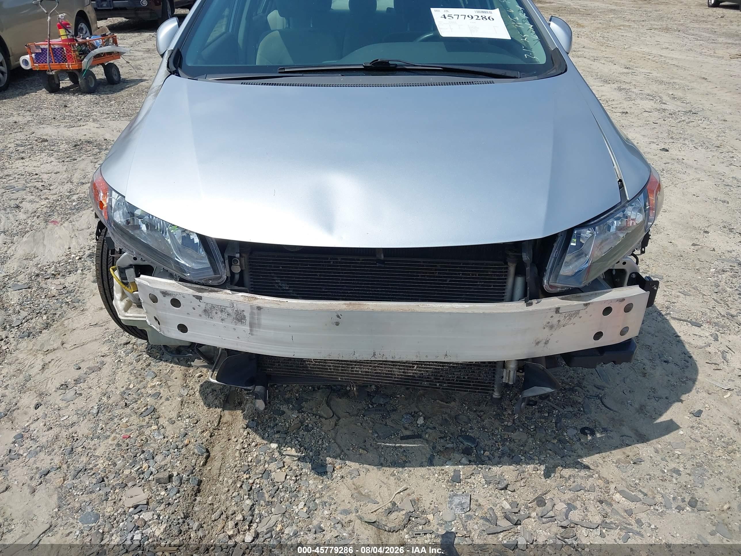 2012 Honda Civic Lx Silver vin: 19XFB2F59CE074824