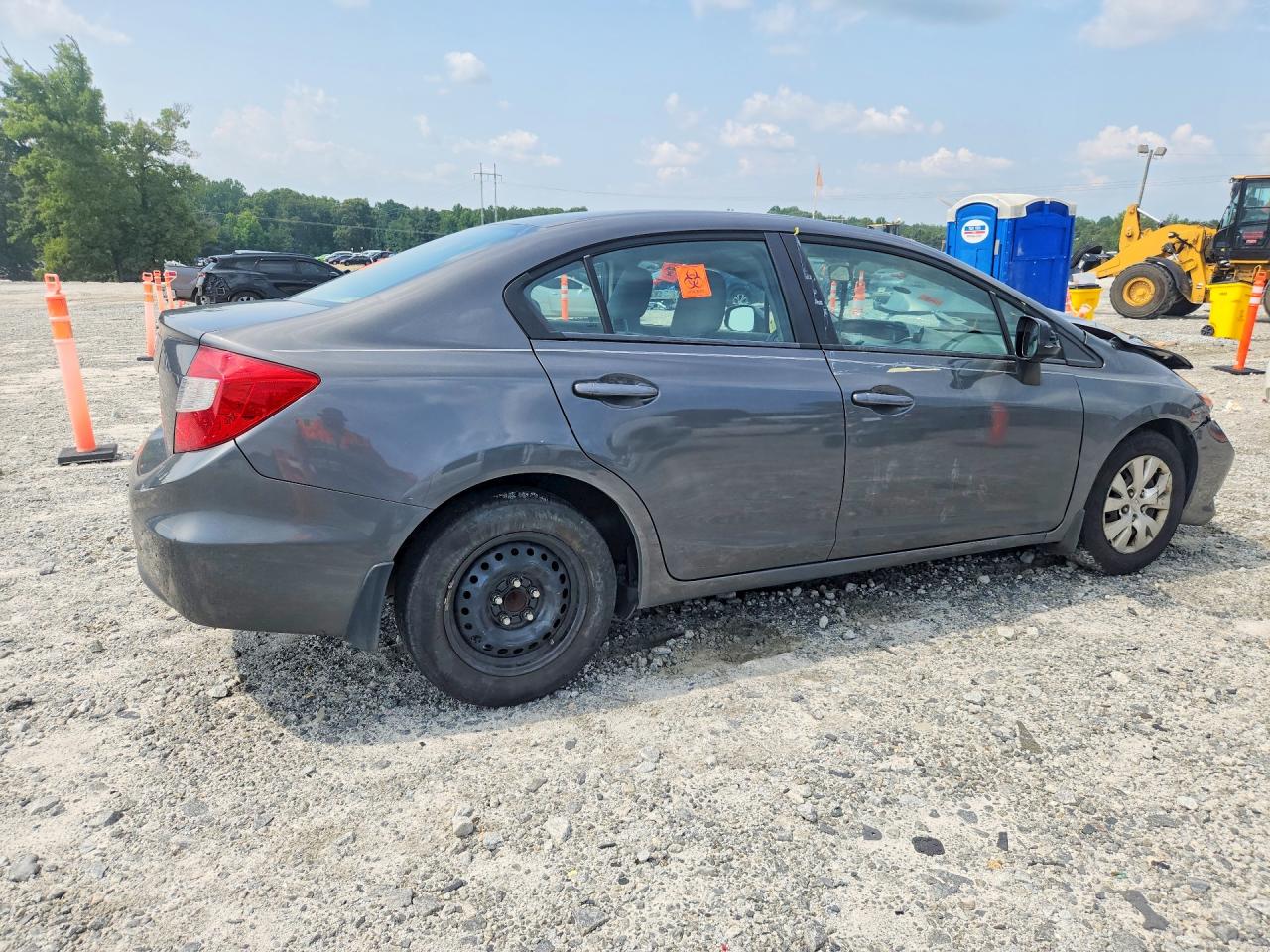 2012 Honda Civic Lx Gray vin: 19XFB2F59CE076461