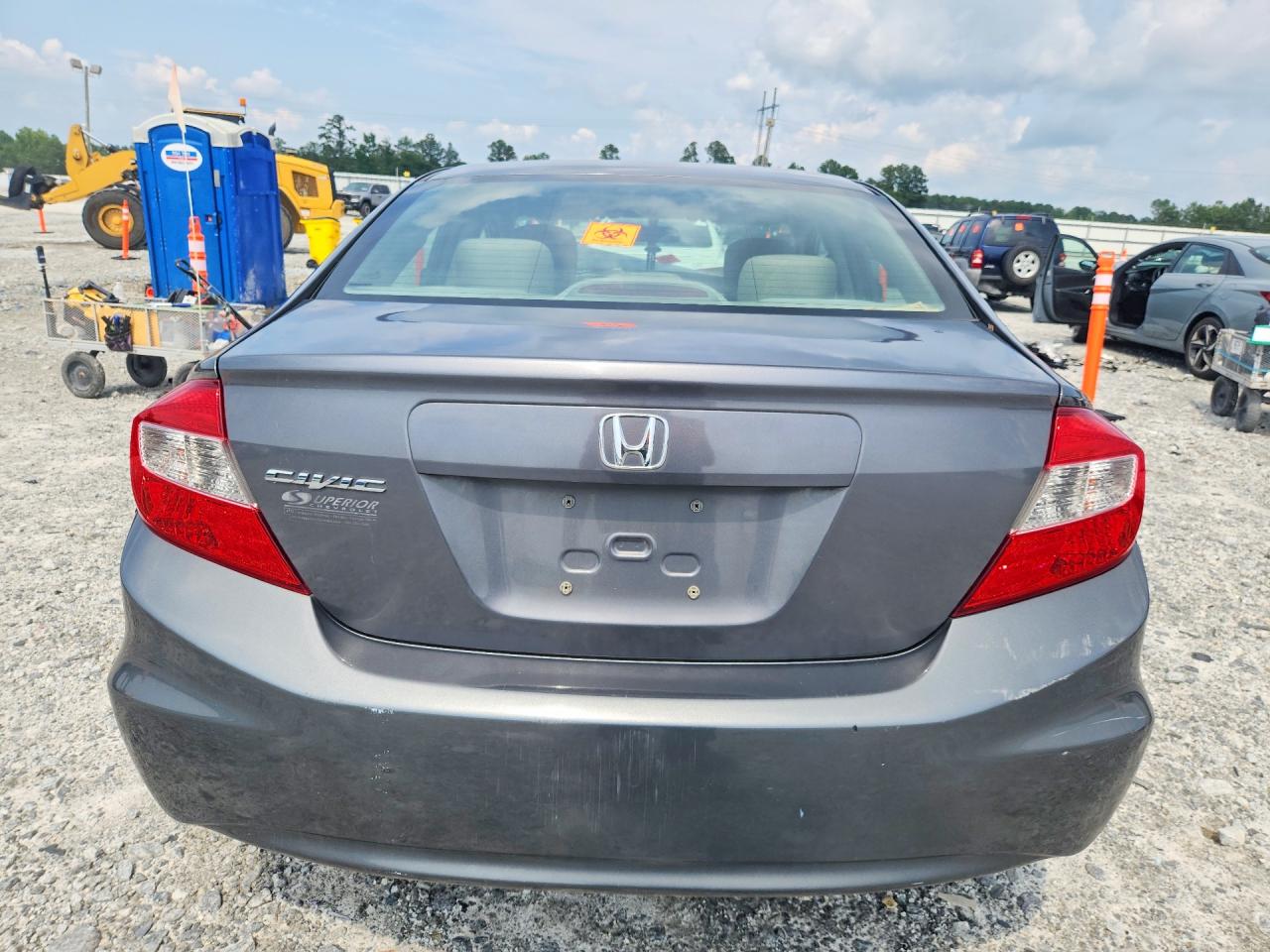 2012 Honda Civic Lx Gray vin: 19XFB2F59CE076461