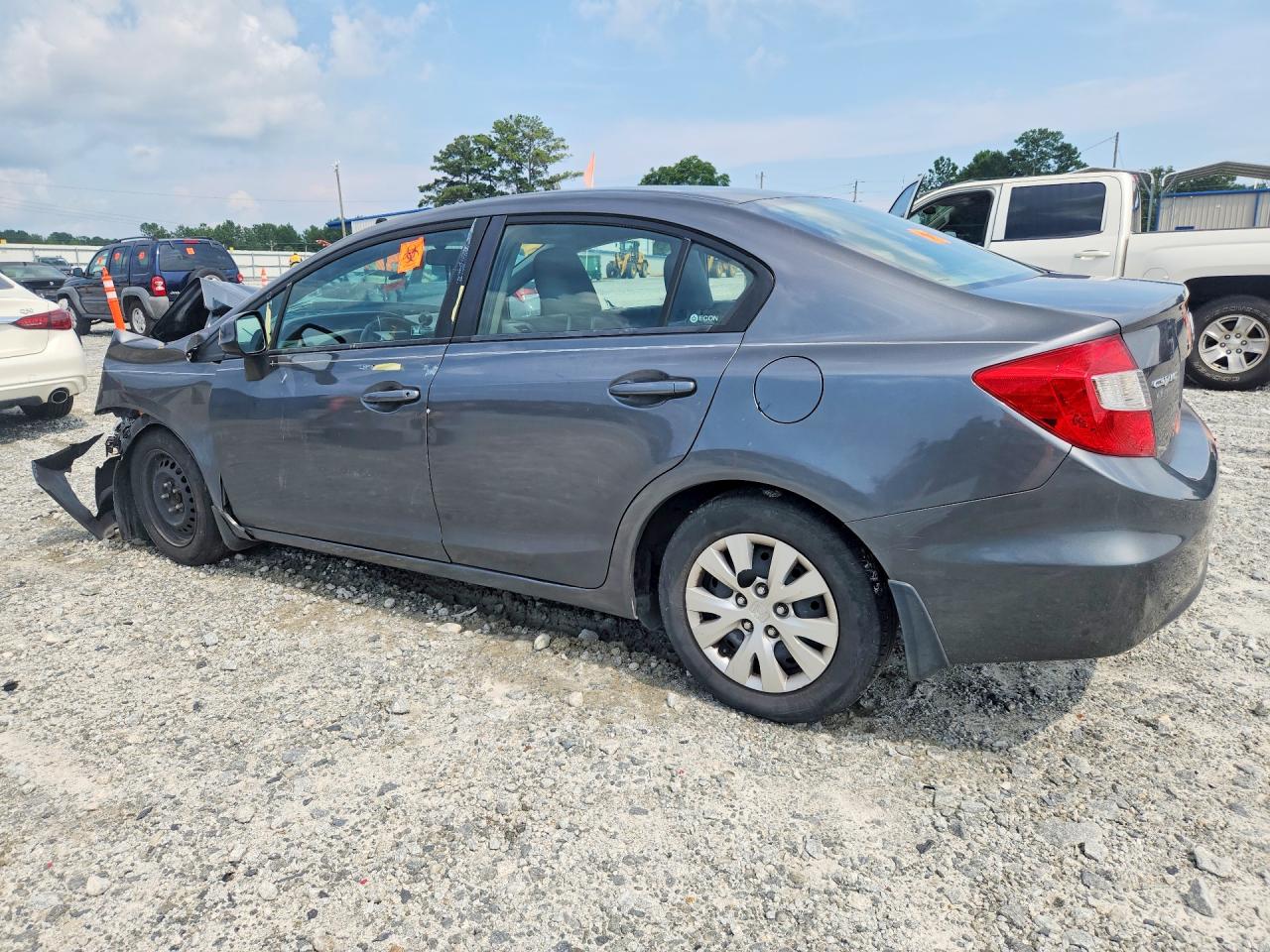 2012 Honda Civic Lx Gray vin: 19XFB2F59CE076461