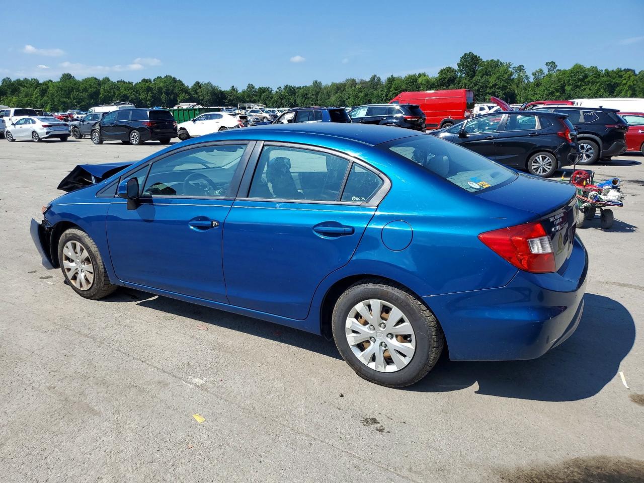 2012 Honda Civic Lx Blue vin: 19XFB2F59CE076833