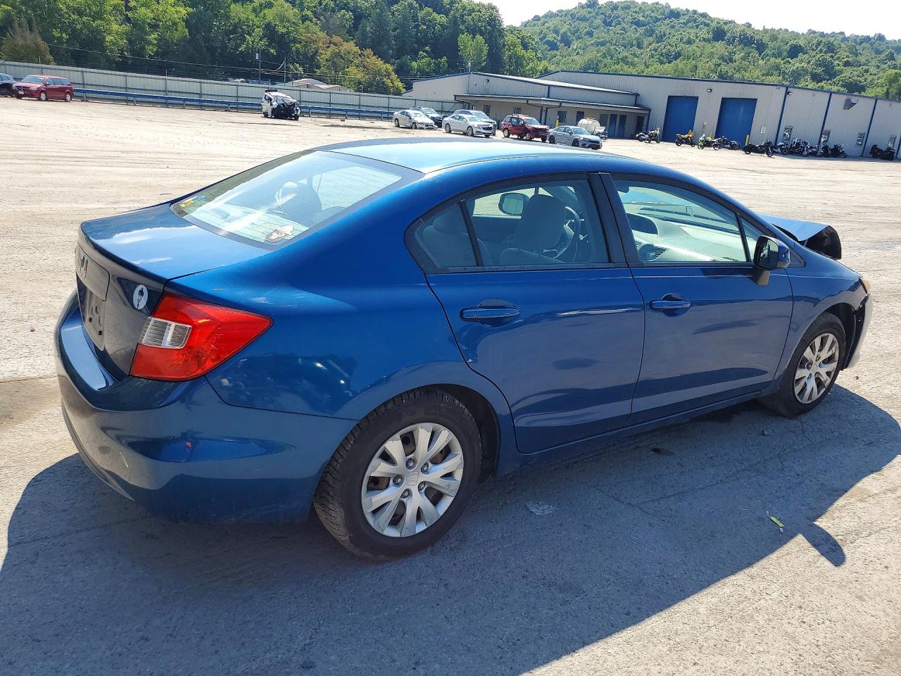 2012 Honda Civic Lx Blue vin: 19XFB2F59CE076833