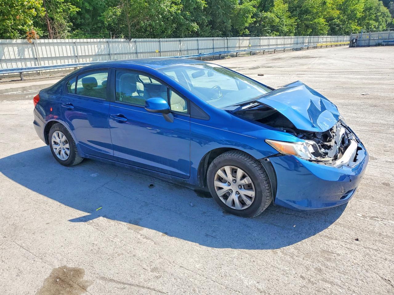 2012 Honda Civic Lx Blue vin: 19XFB2F59CE076833