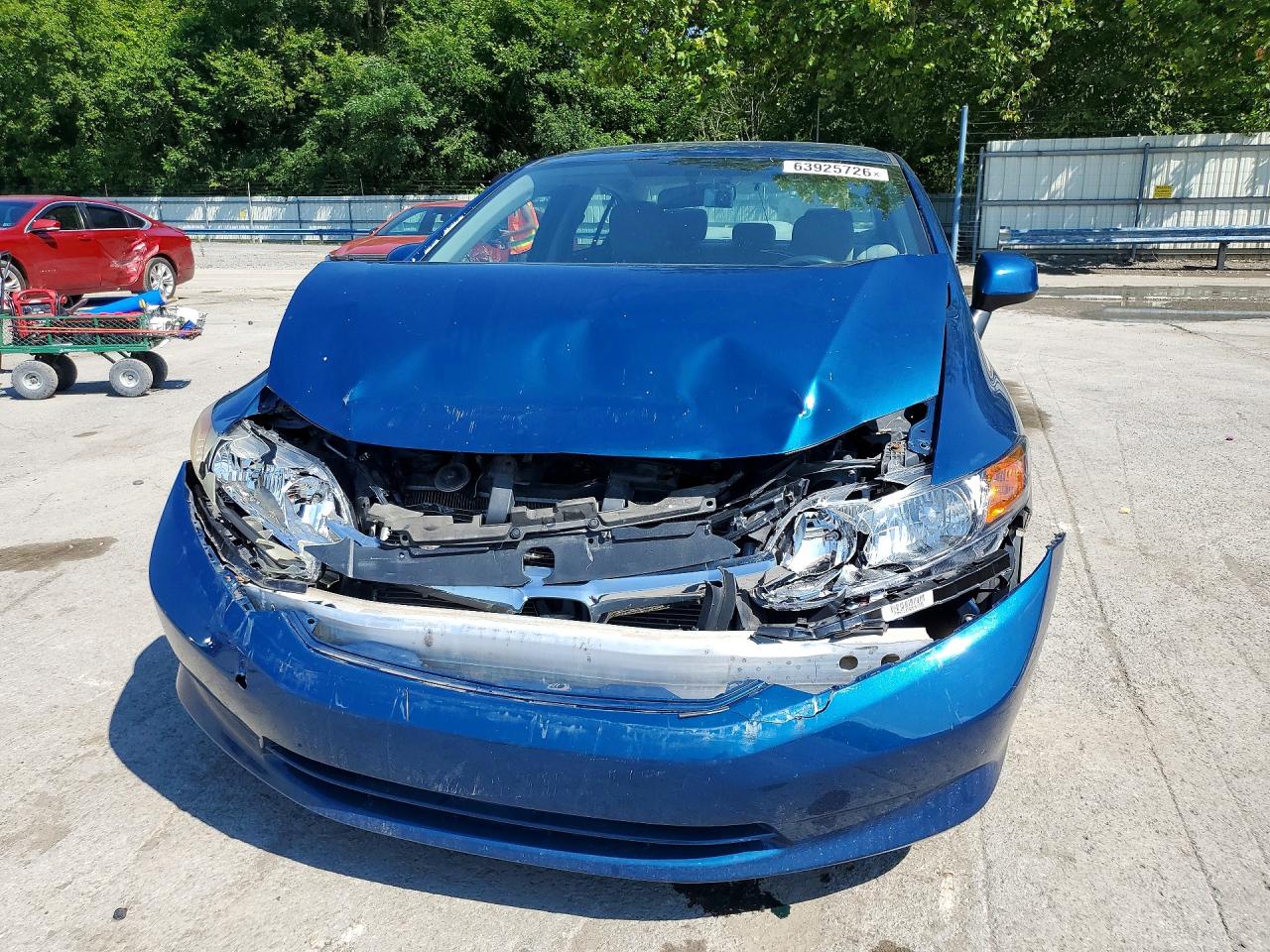 2012 Honda Civic Lx Blue vin: 19XFB2F59CE076833