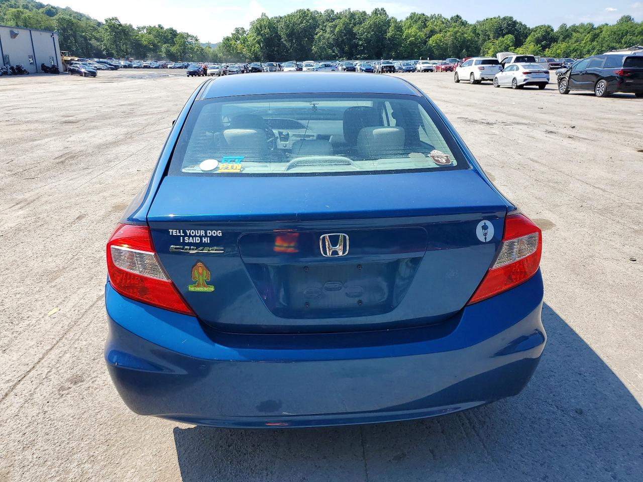 2012 Honda Civic Lx Blue vin: 19XFB2F59CE076833