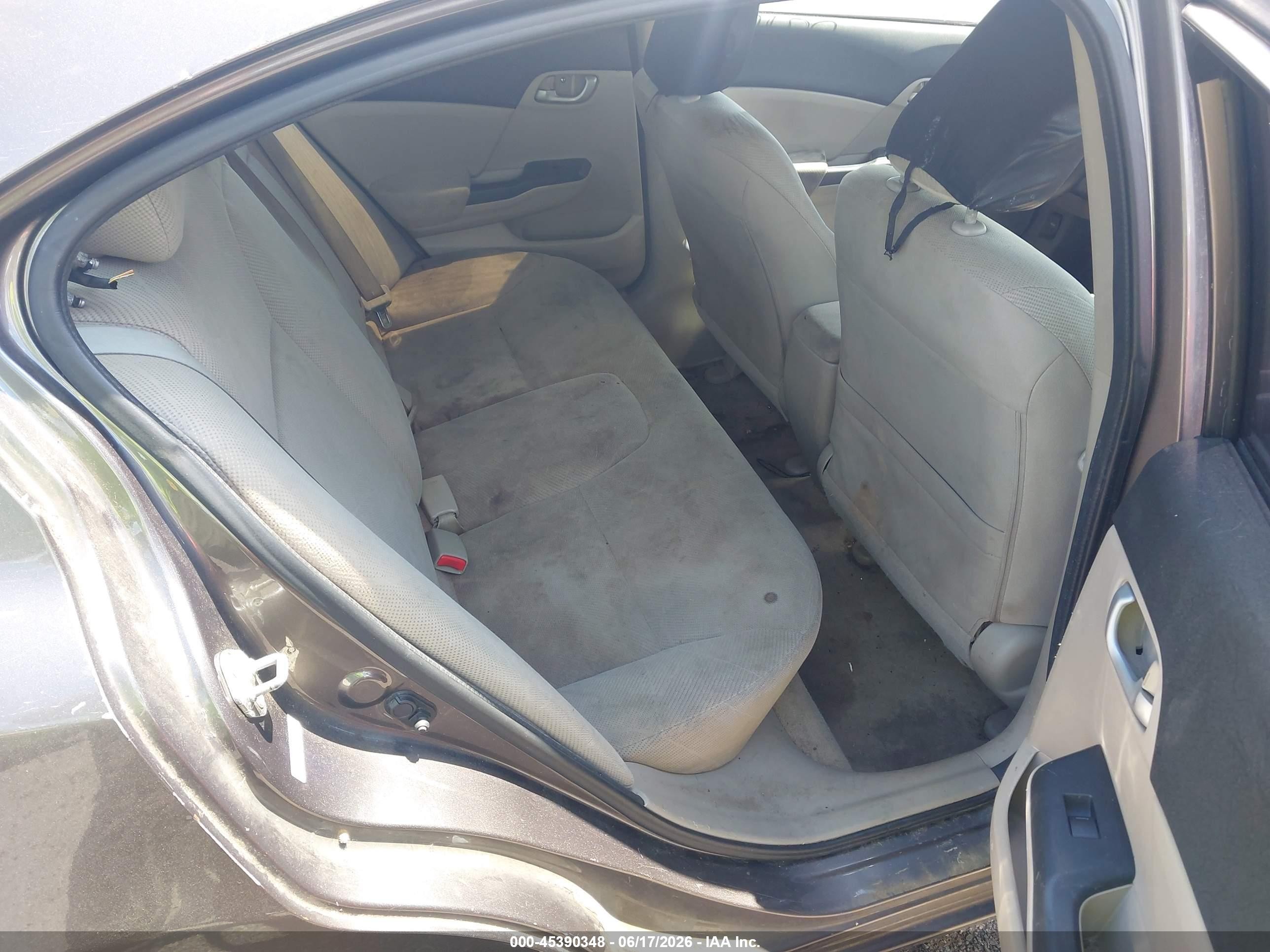 2012 Honda Civic Lx Серый vin: 19XFB2F59CE082339