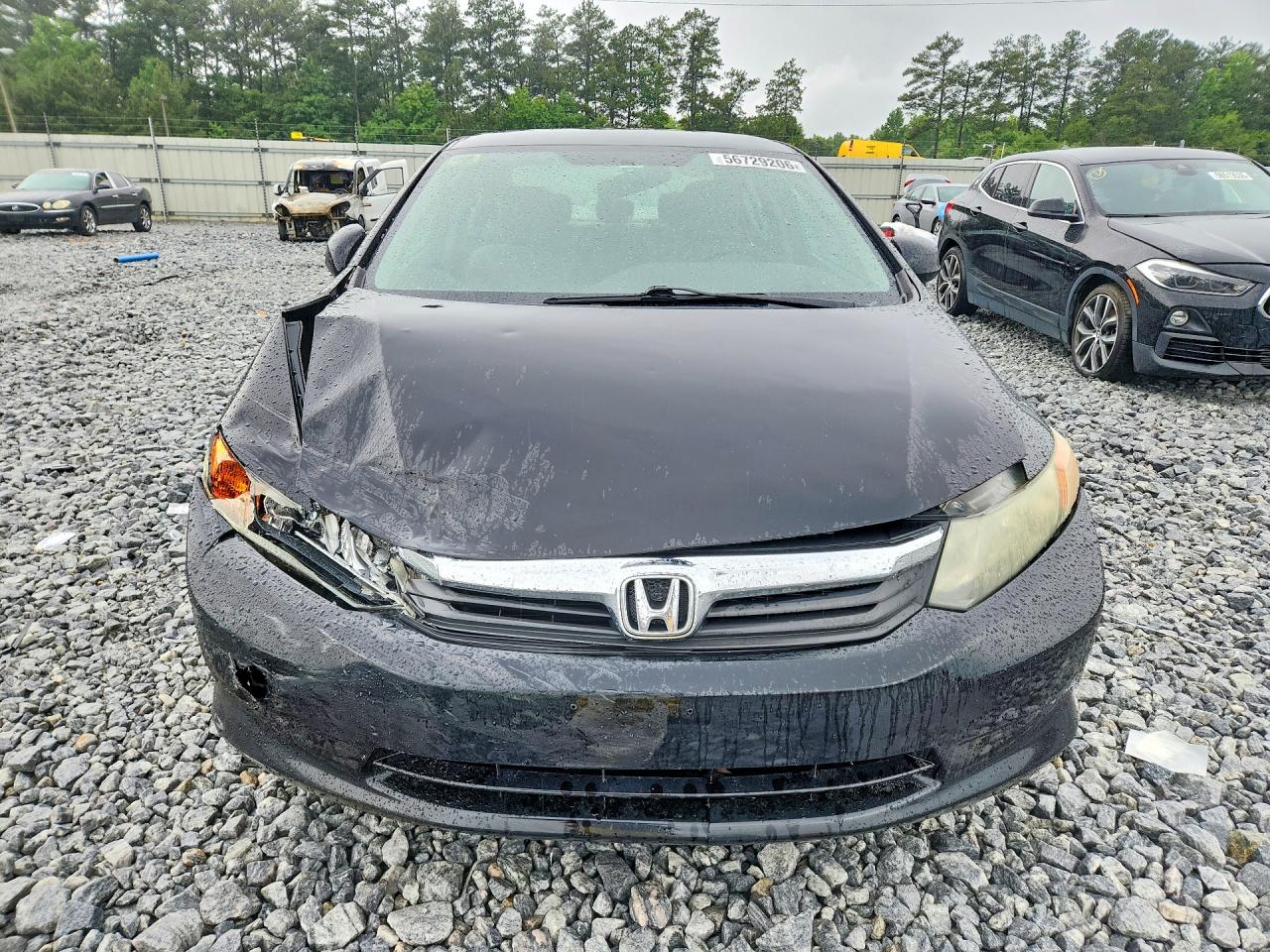 2012 Honda Civic Lx Black vin: 19XFB2F59CE086102