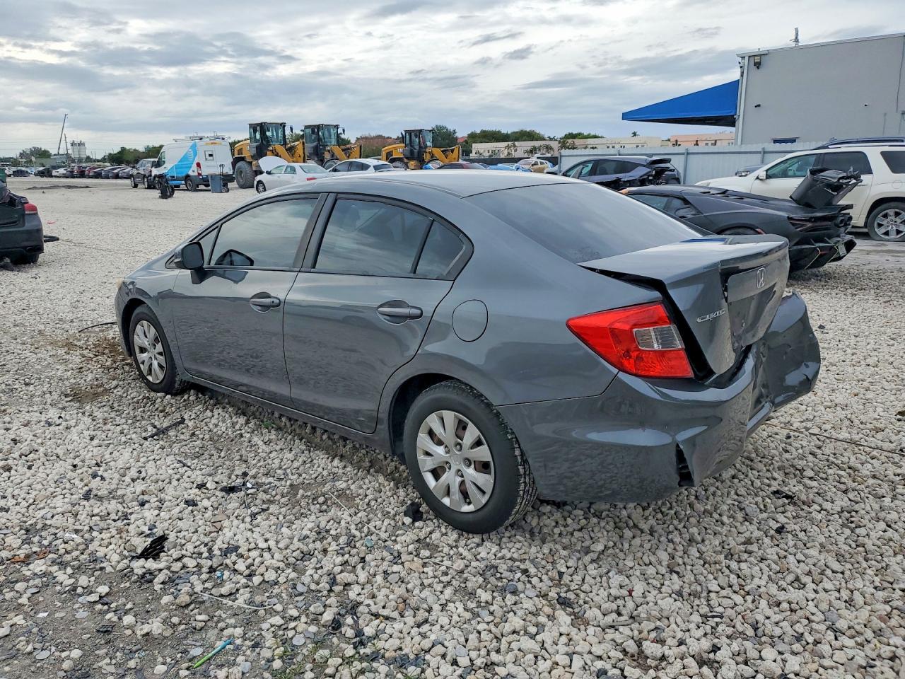 2012 Honda Civic Lx Серый vin: 19XFB2F59CE097682