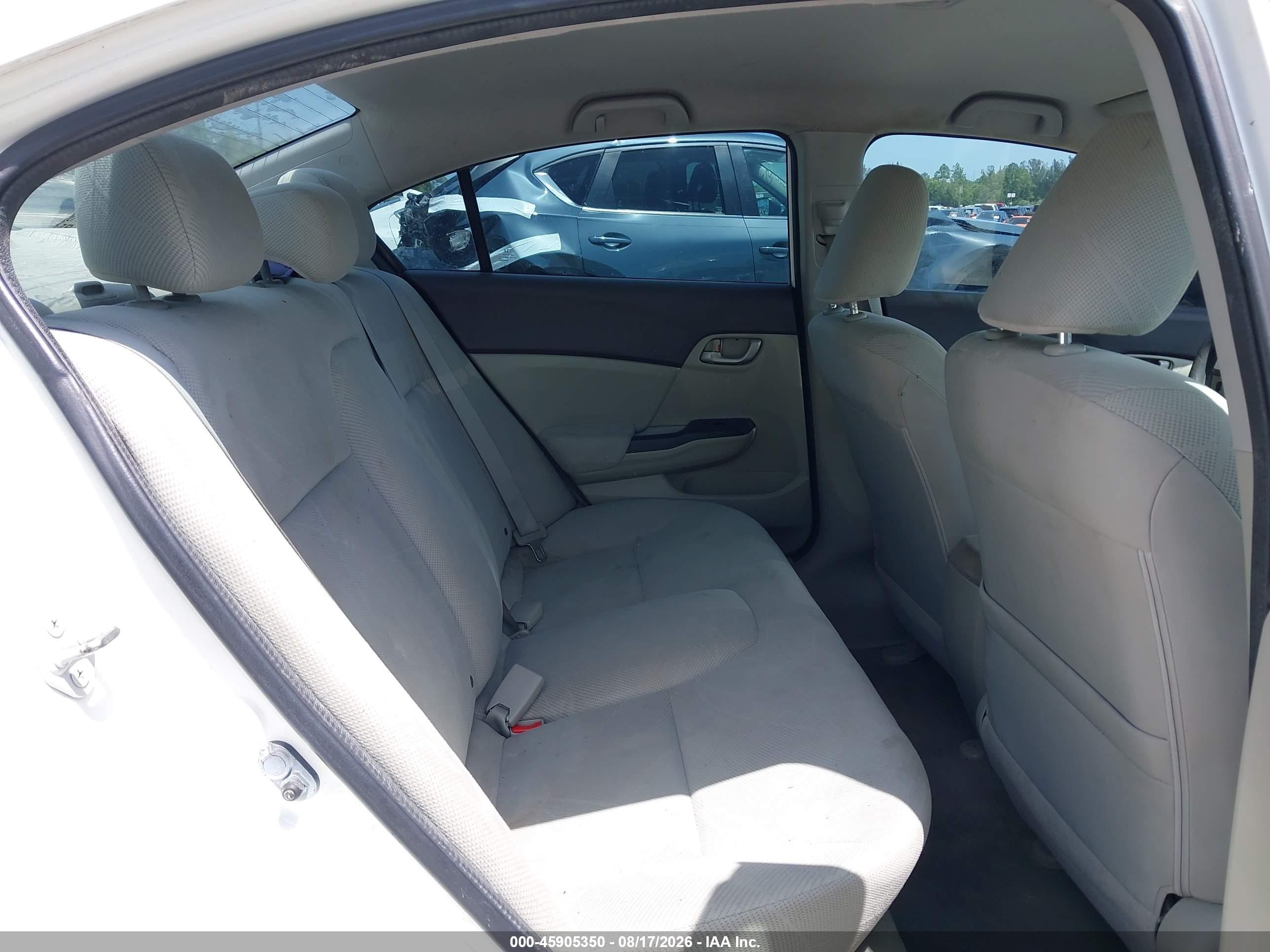 2012 Honda Civic Lx White vin: 19XFB2F59CE097889