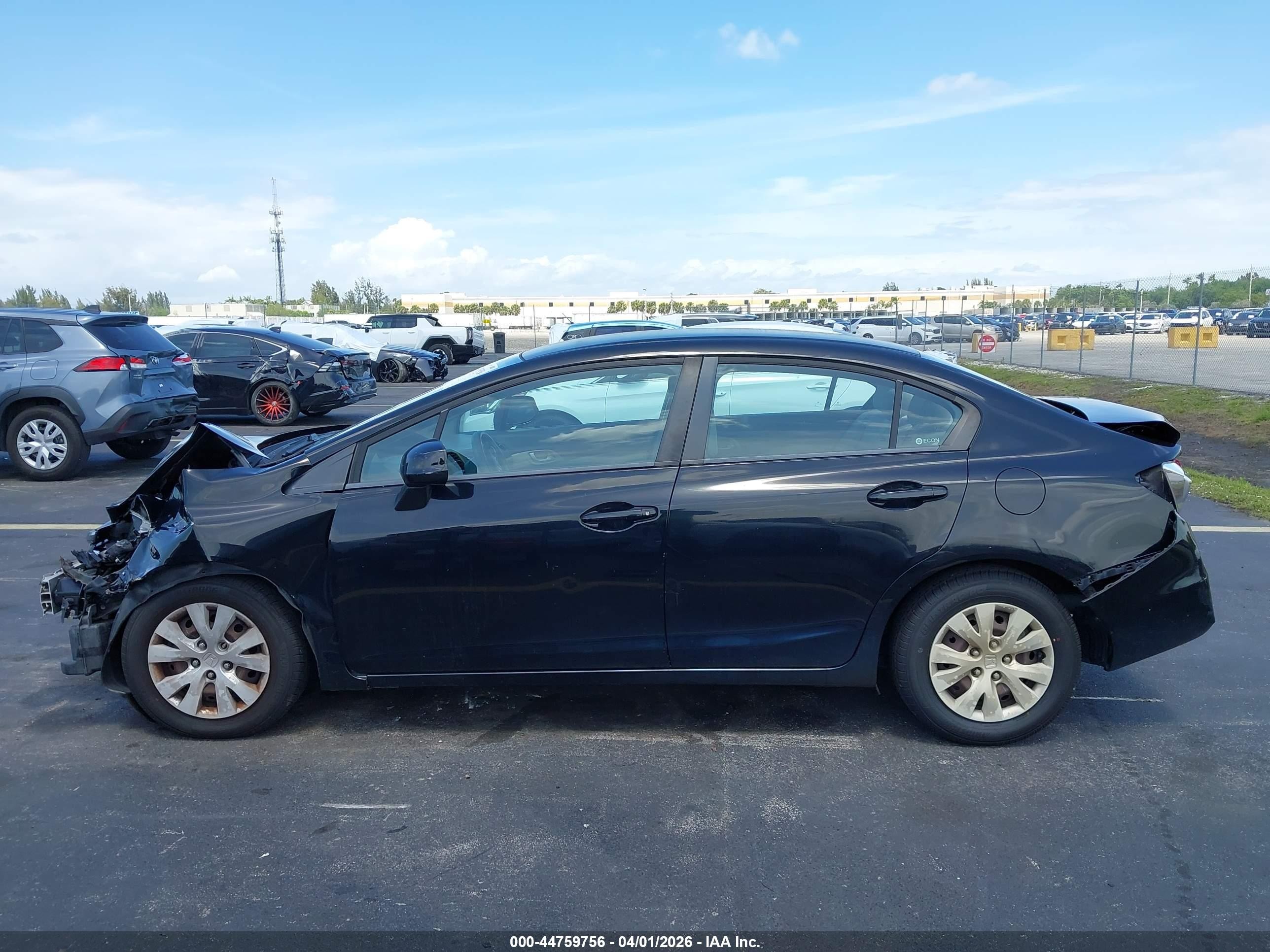 2012 Honda Civic Lx Black vin: 19XFB2F59CE100631