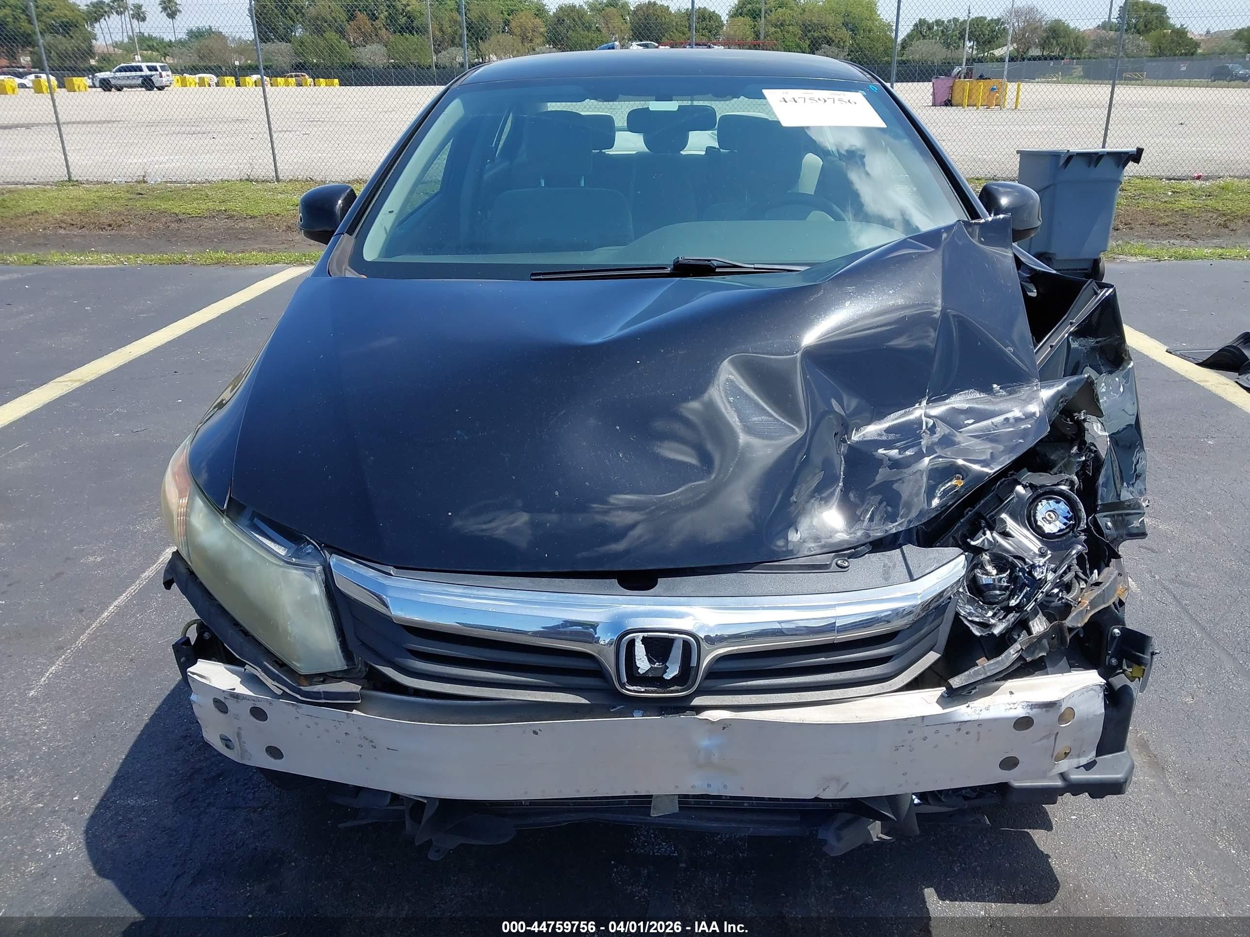 2012 Honda Civic Lx Black vin: 19XFB2F59CE100631
