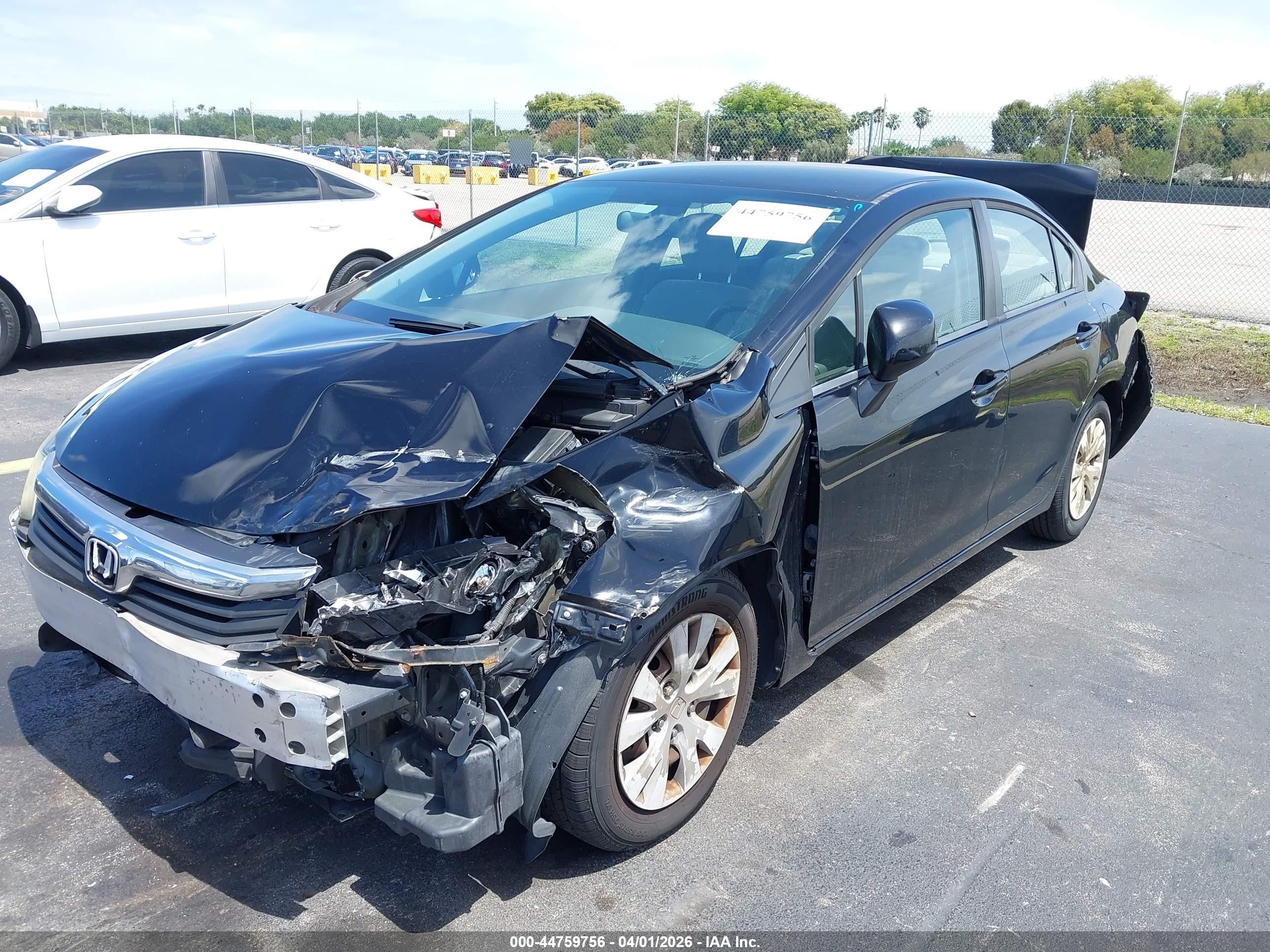 2012 Honda Civic Lx Black vin: 19XFB2F59CE100631