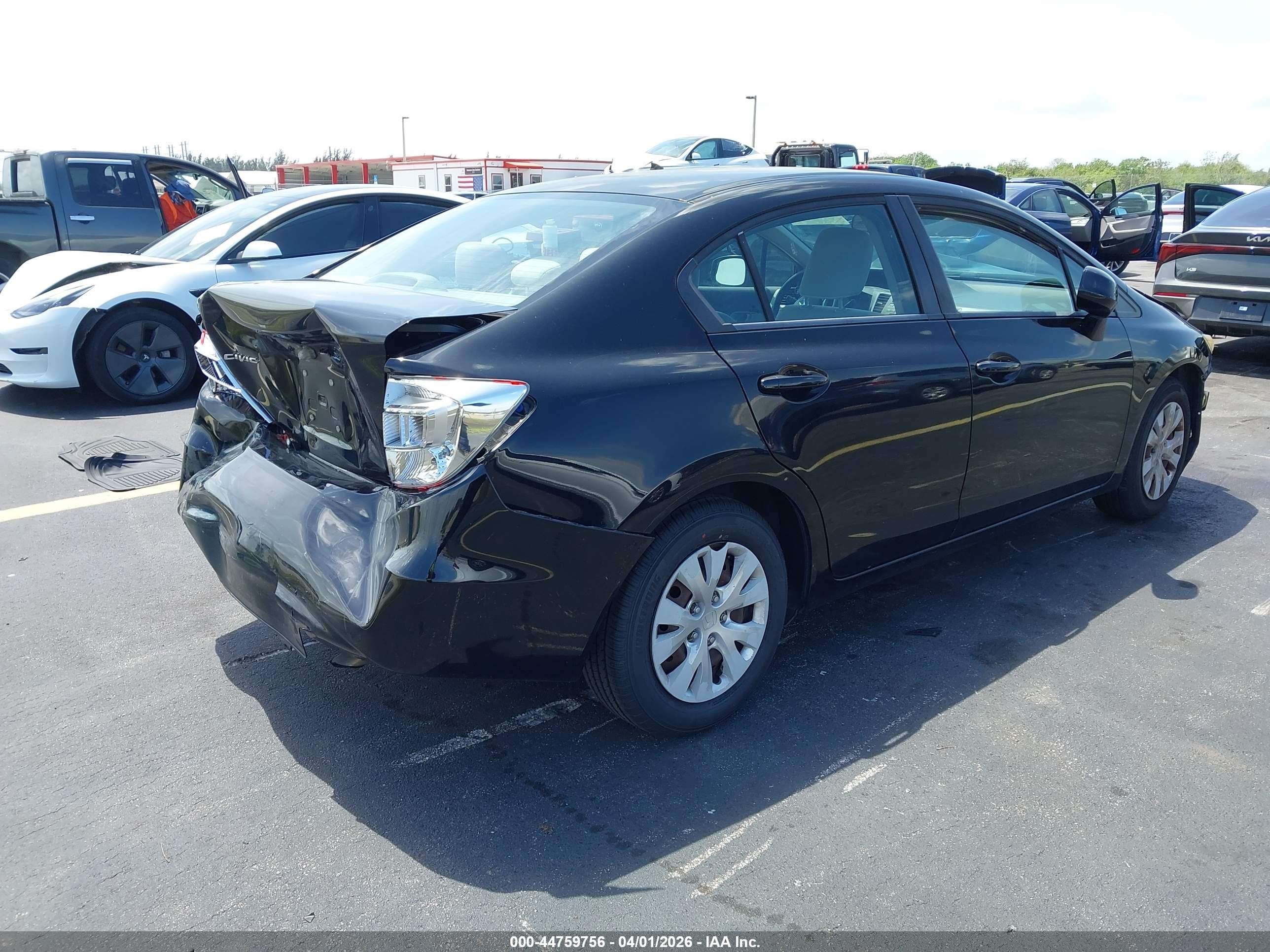 2012 Honda Civic Lx Black vin: 19XFB2F59CE100631