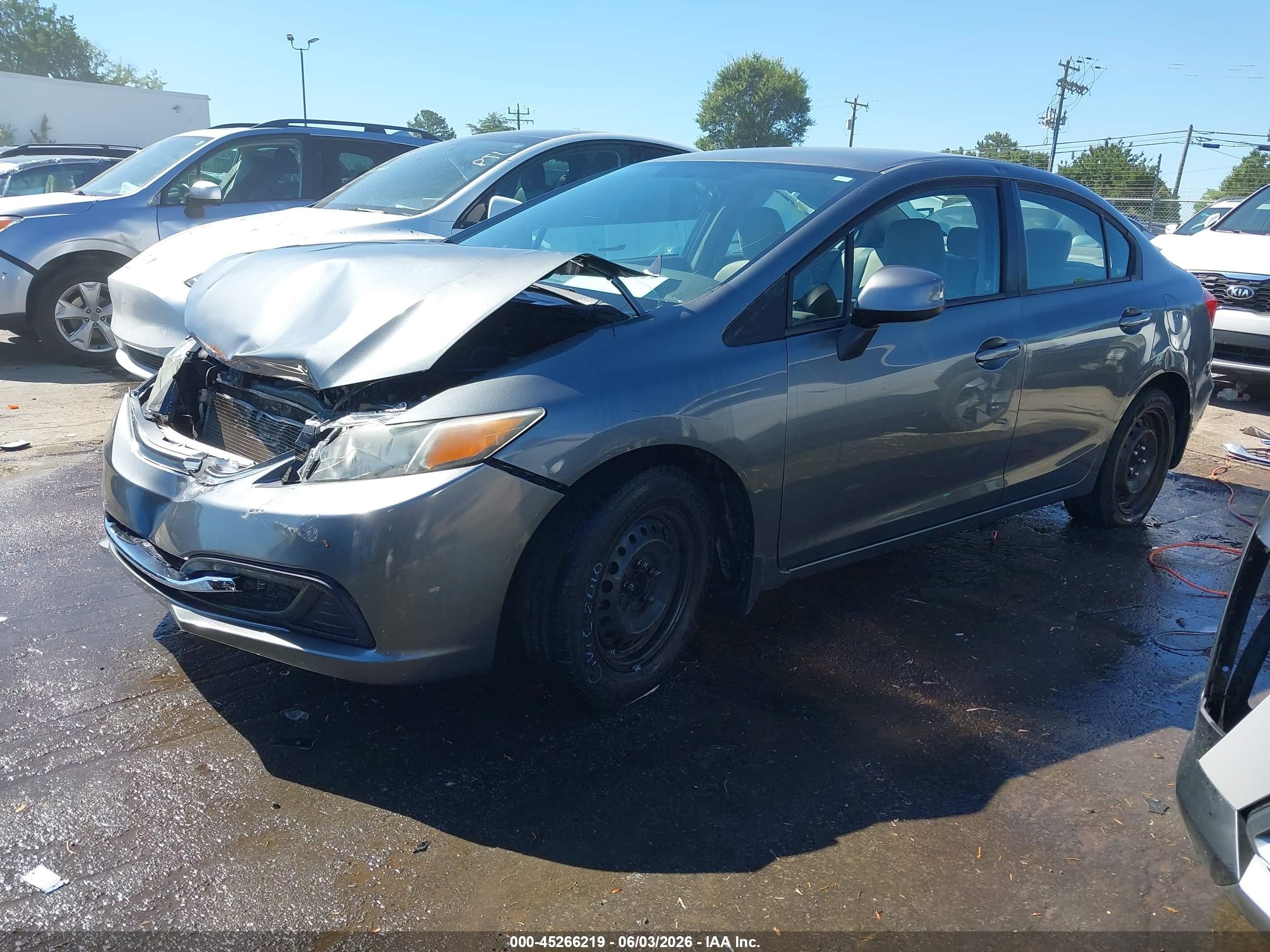 2012 Honda Civic Lx Gray vin: 19XFB2F59CE104114