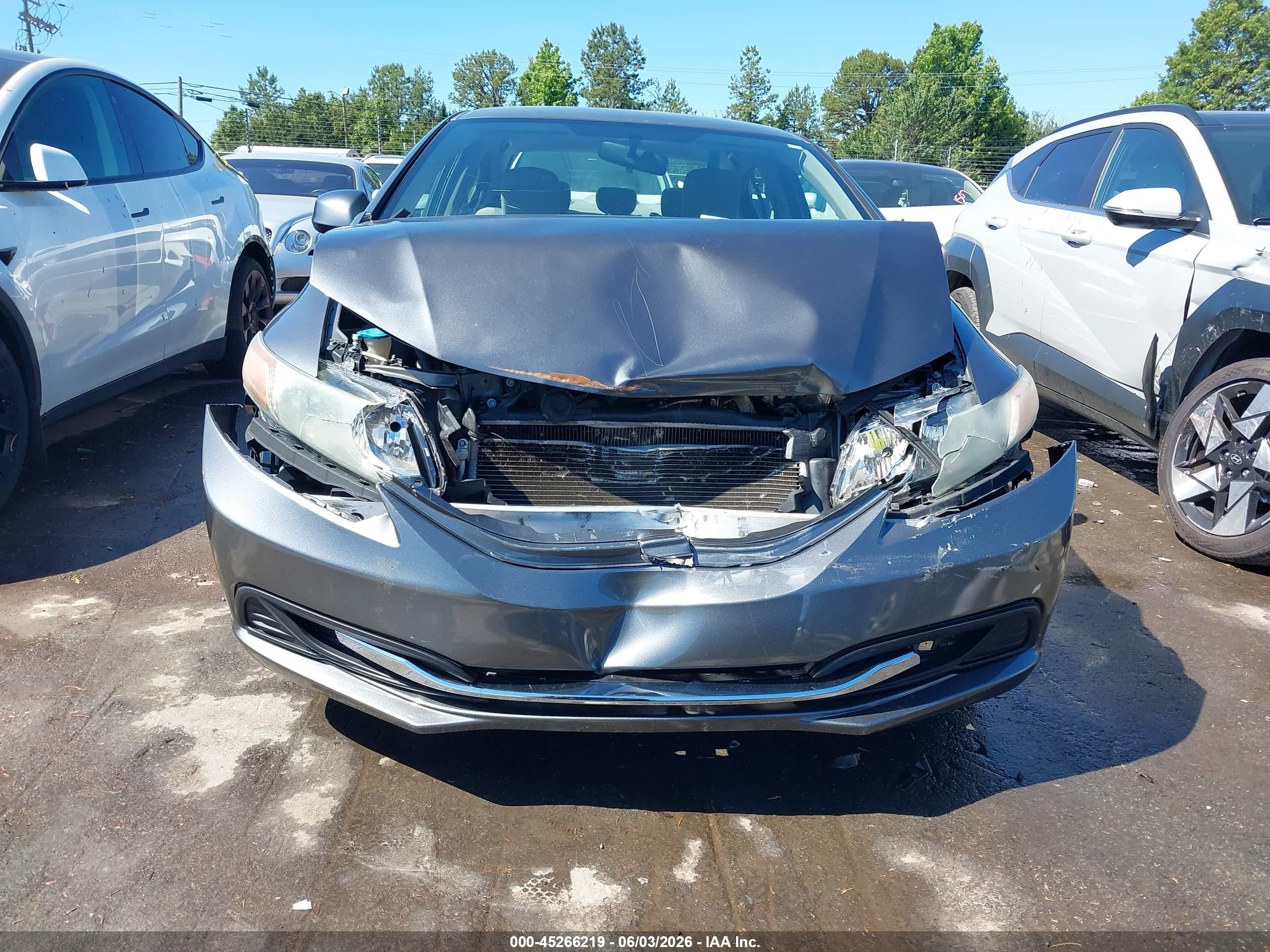 2012 Honda Civic Lx Gray vin: 19XFB2F59CE104114