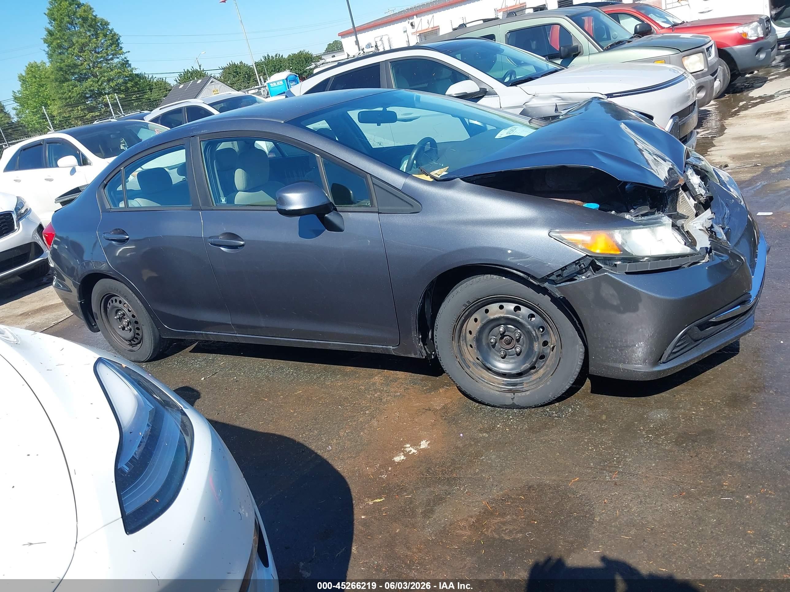 2012 Honda Civic Lx Gray vin: 19XFB2F59CE104114