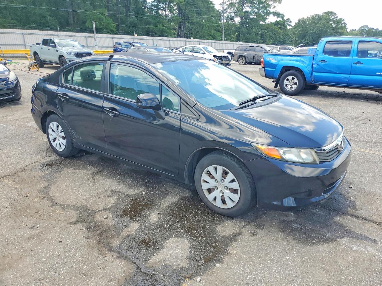 2012 Honda Civic Lx Black vin: 19XFB2F59CE107255