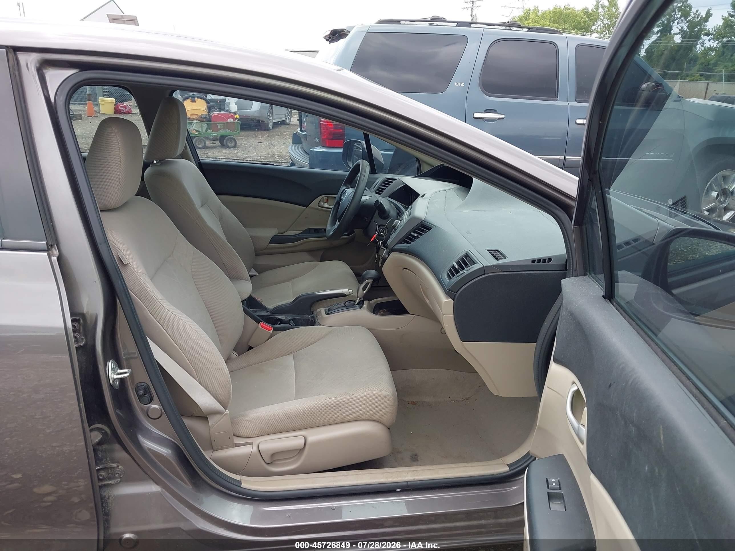 2012 Honda Civic Ex Gray vin: 19XFB2F59CE108809