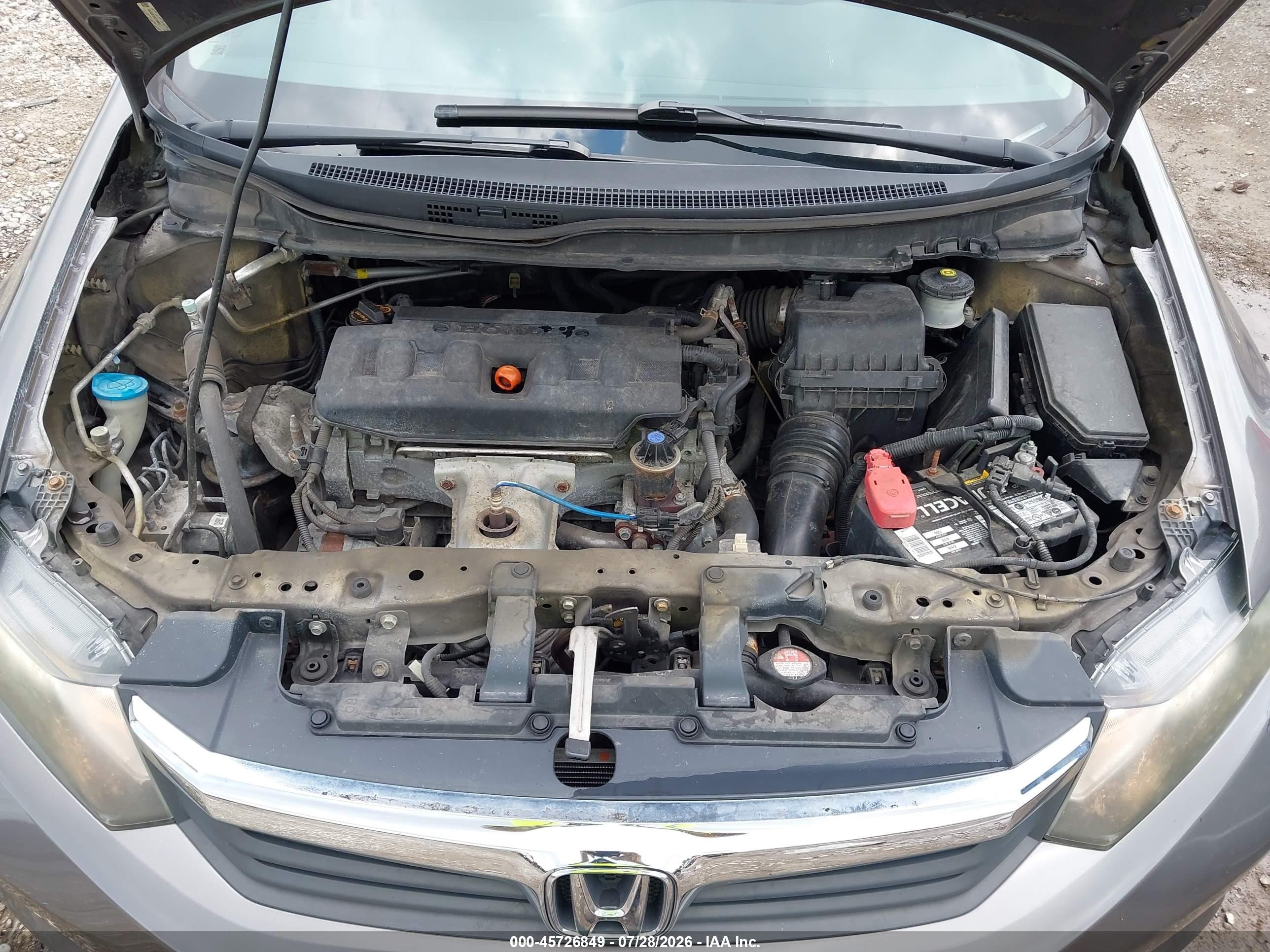 2012 Honda Civic Ex Gray vin: 19XFB2F59CE108809
